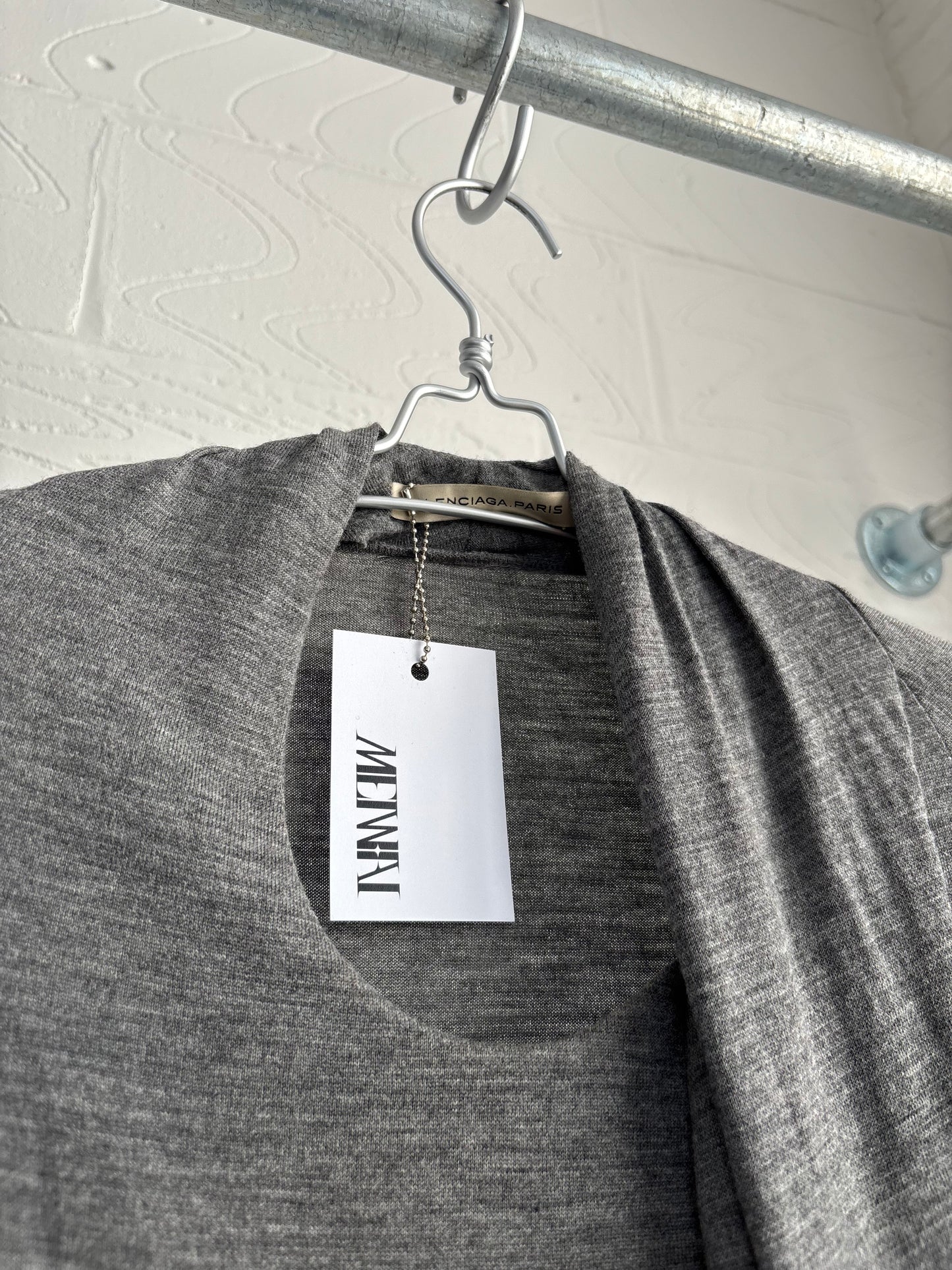 BALENCIAGA 2011 VIRGIN WOOL DRAPE JUMPER
