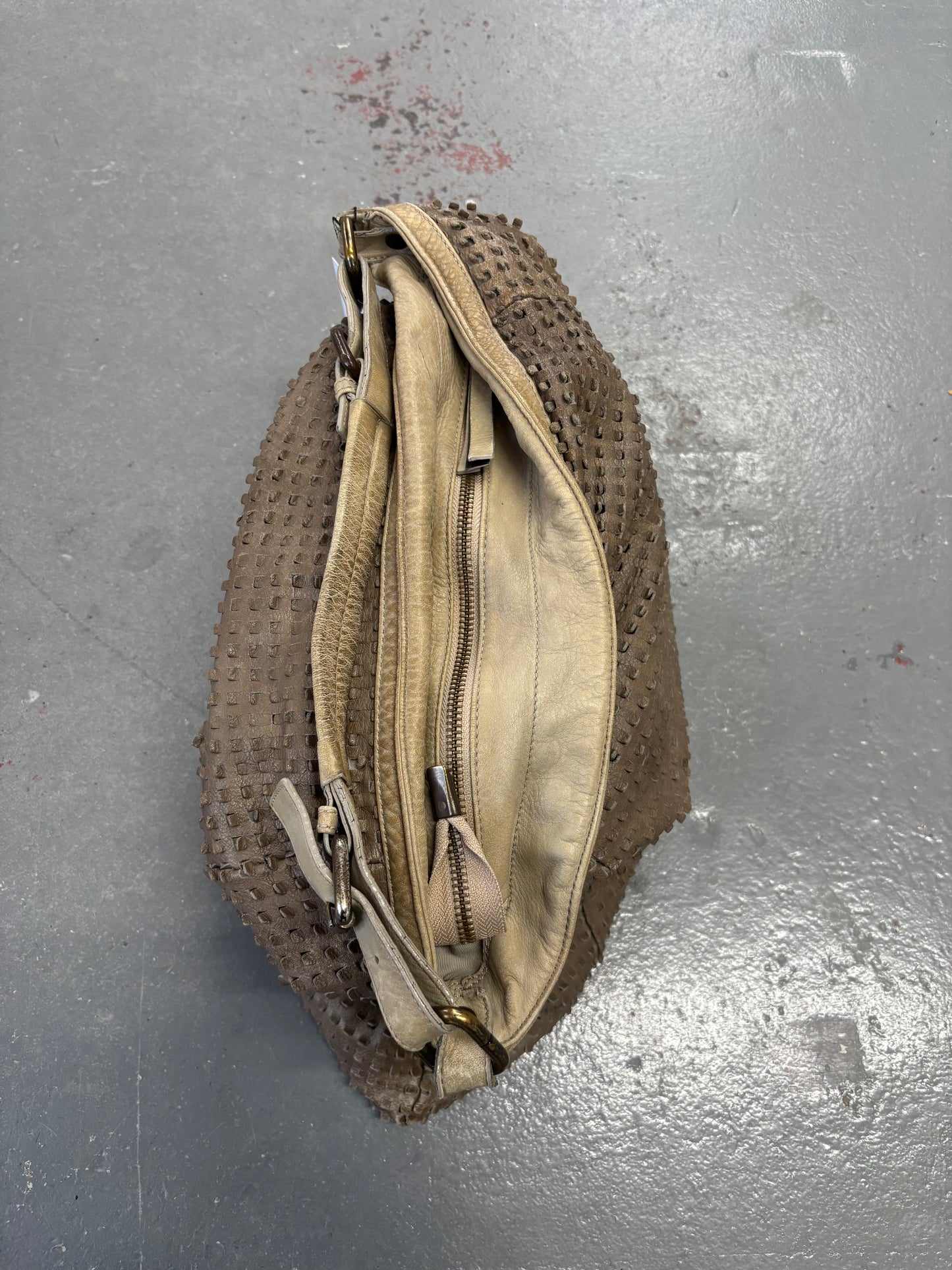 LEATHER LASER CUT BAG