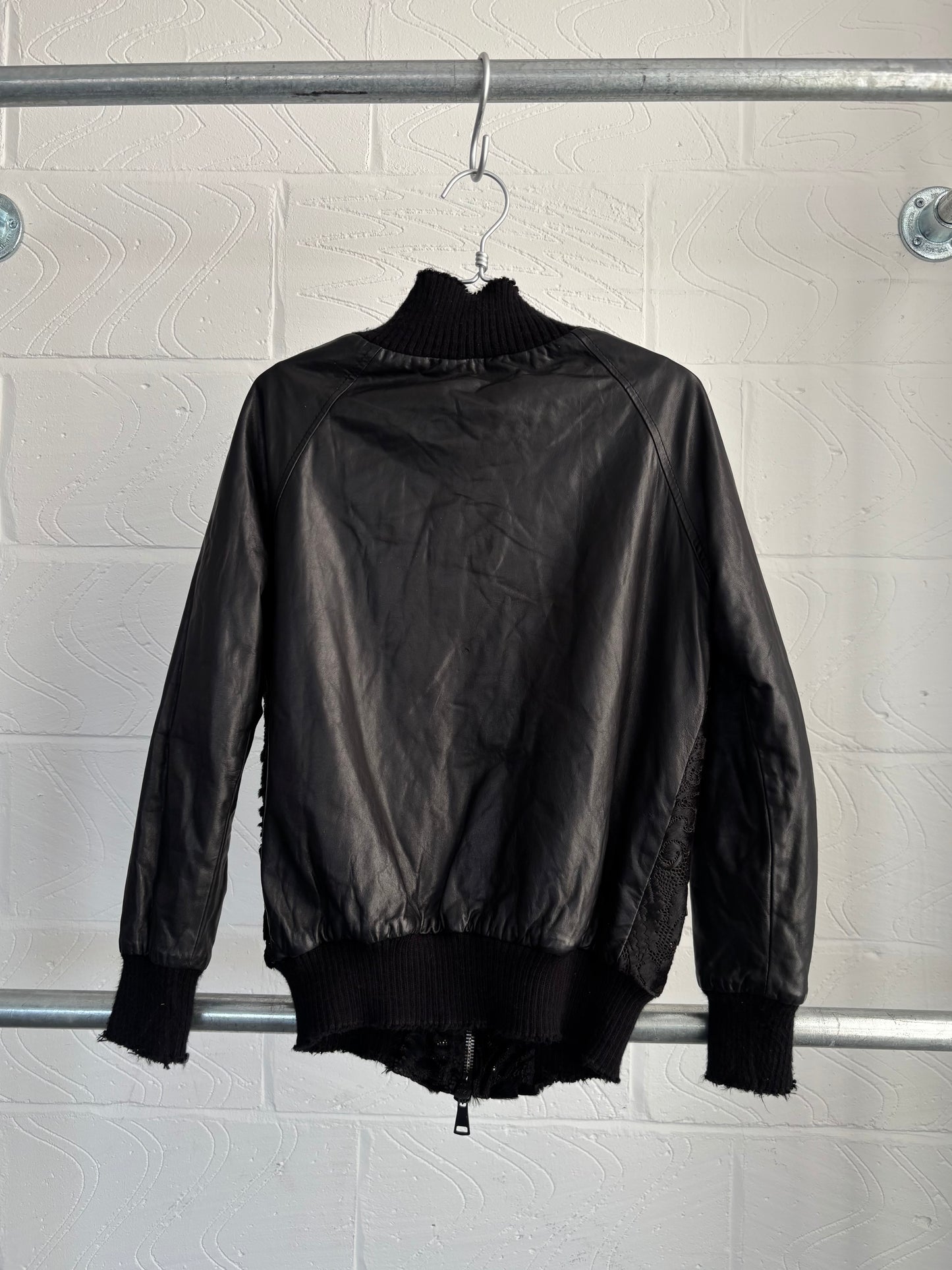 GIORGIO BRATO LEATHER PONY HAIR JACKET