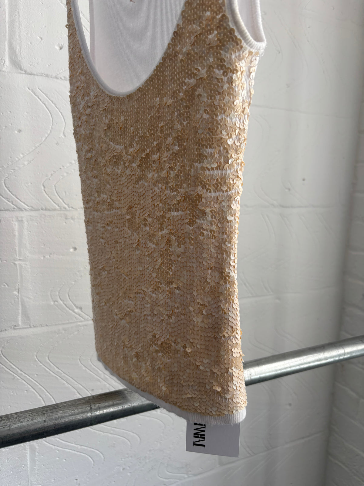 SEQUIN RIBBED CAMI