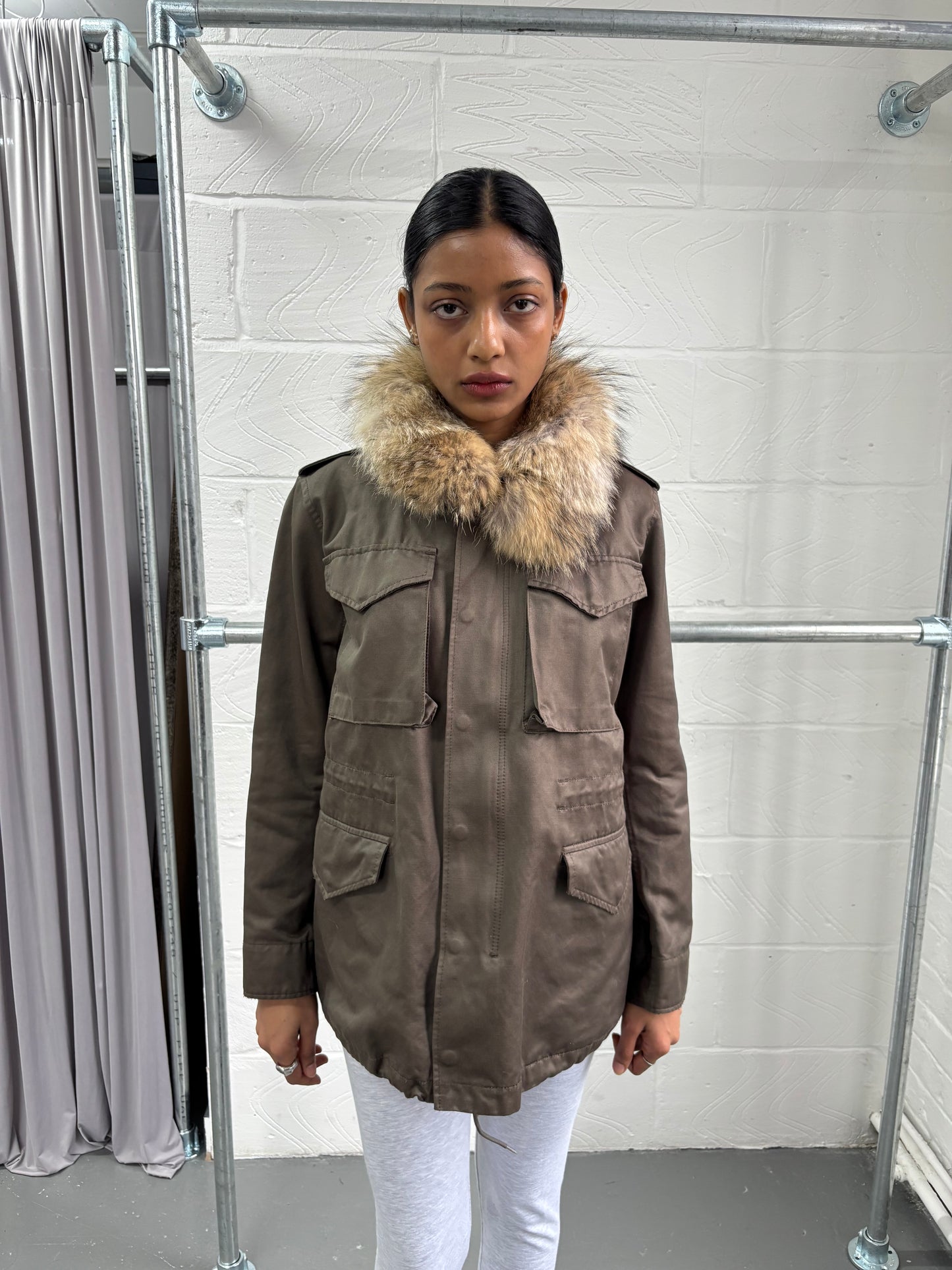 ZUCCA AW08 UTILITY FUR COLLAR JACKET