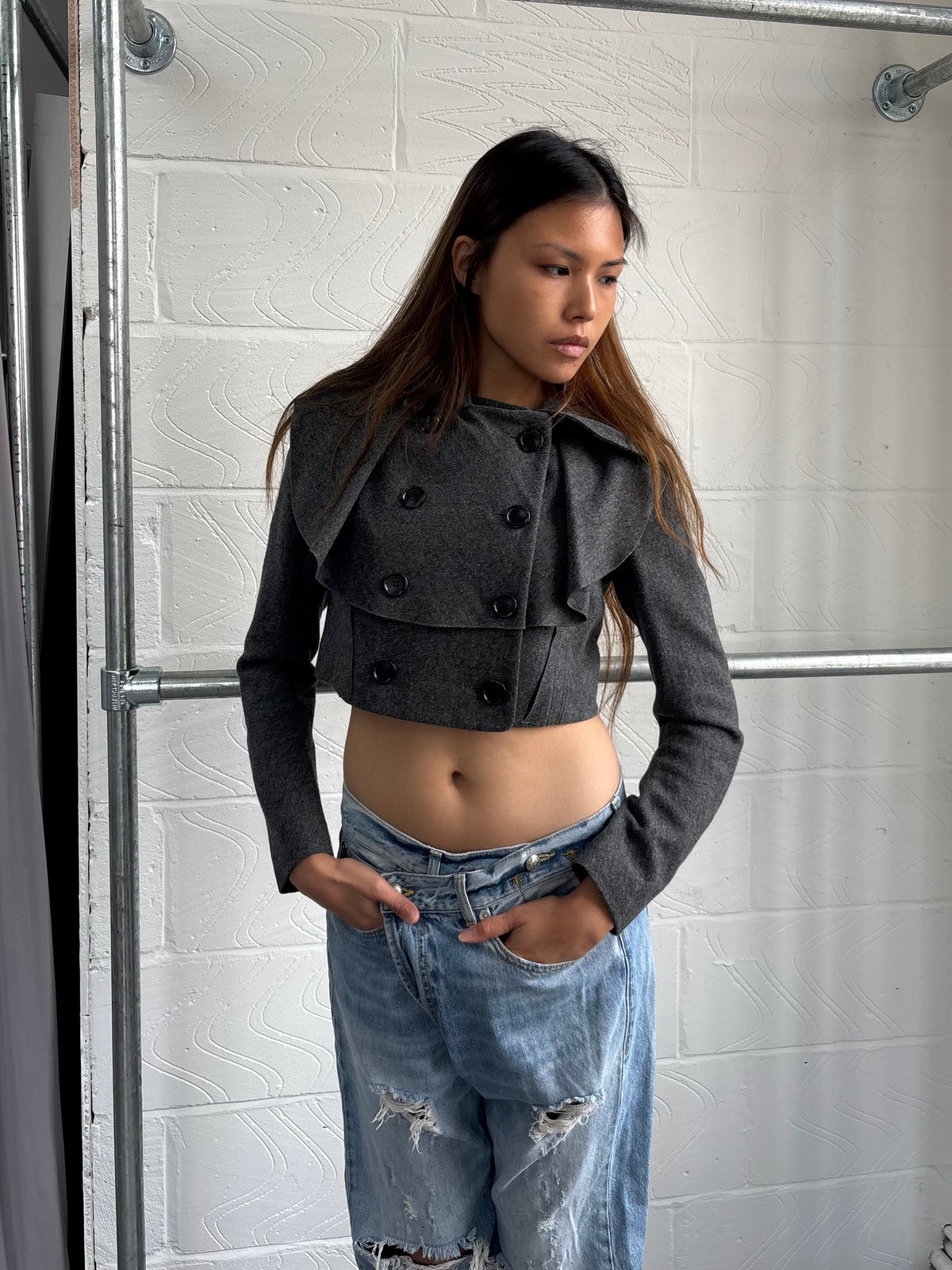 KOREAN DOUBLE BREASTED CORSET JACKET