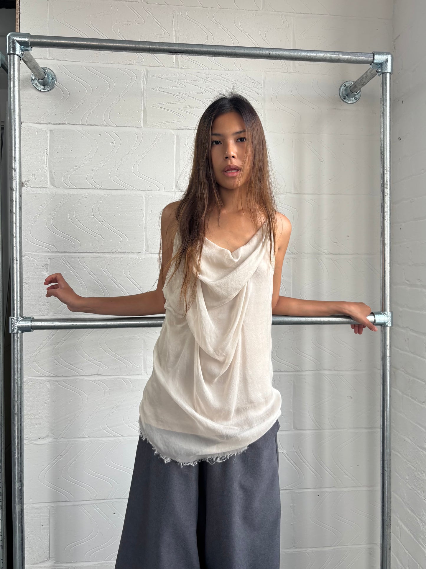 ITALIAN DRAPE SILK TANK