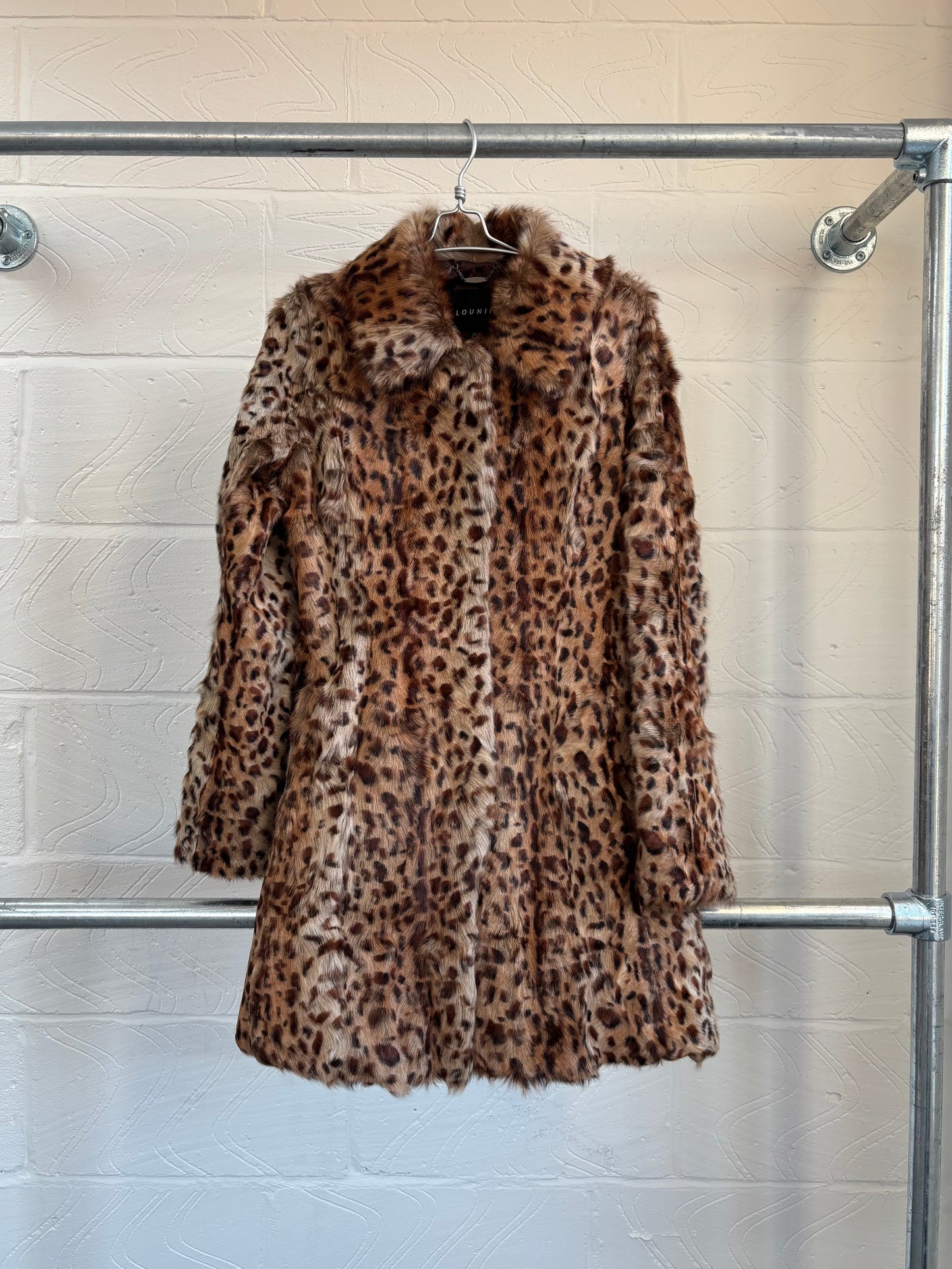 GOAT FUR CHEETAH PRINT COAT