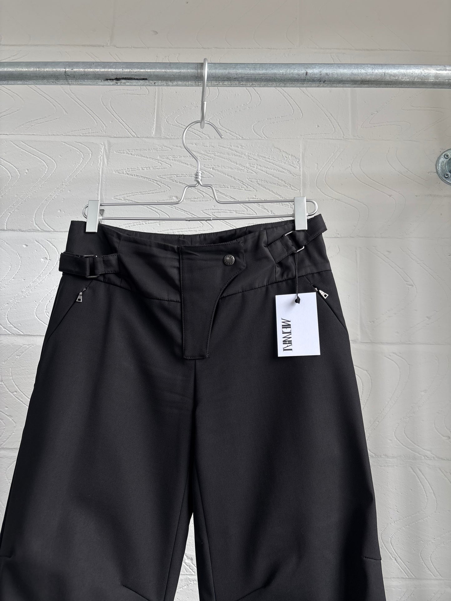 PRADA SPORT WOOL CROPPED TROUSERS