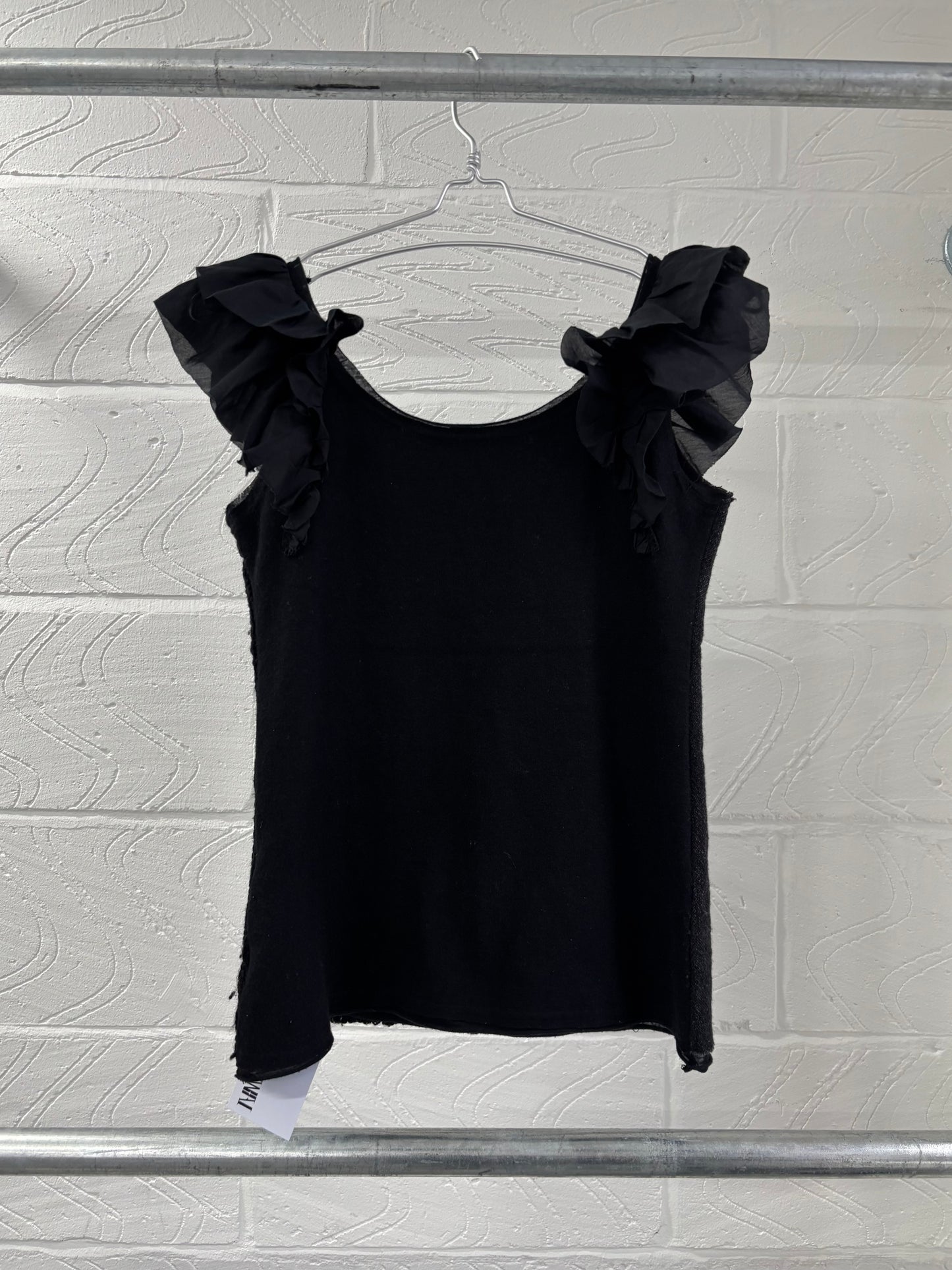 JAPANESE DESIGNER WOOL FRILLY TANK