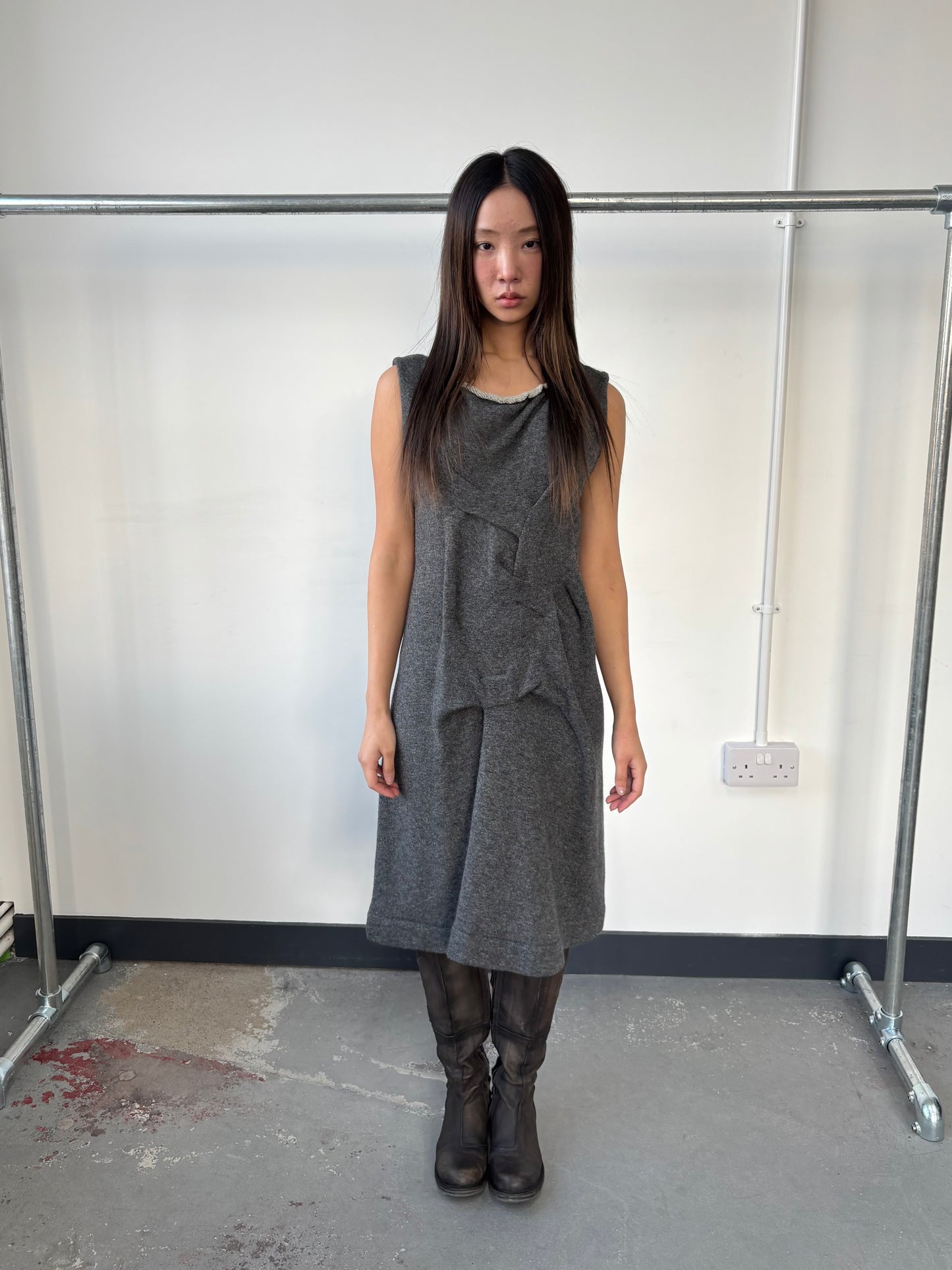 ZUCCA 00S KNIT HITCHED DRESS