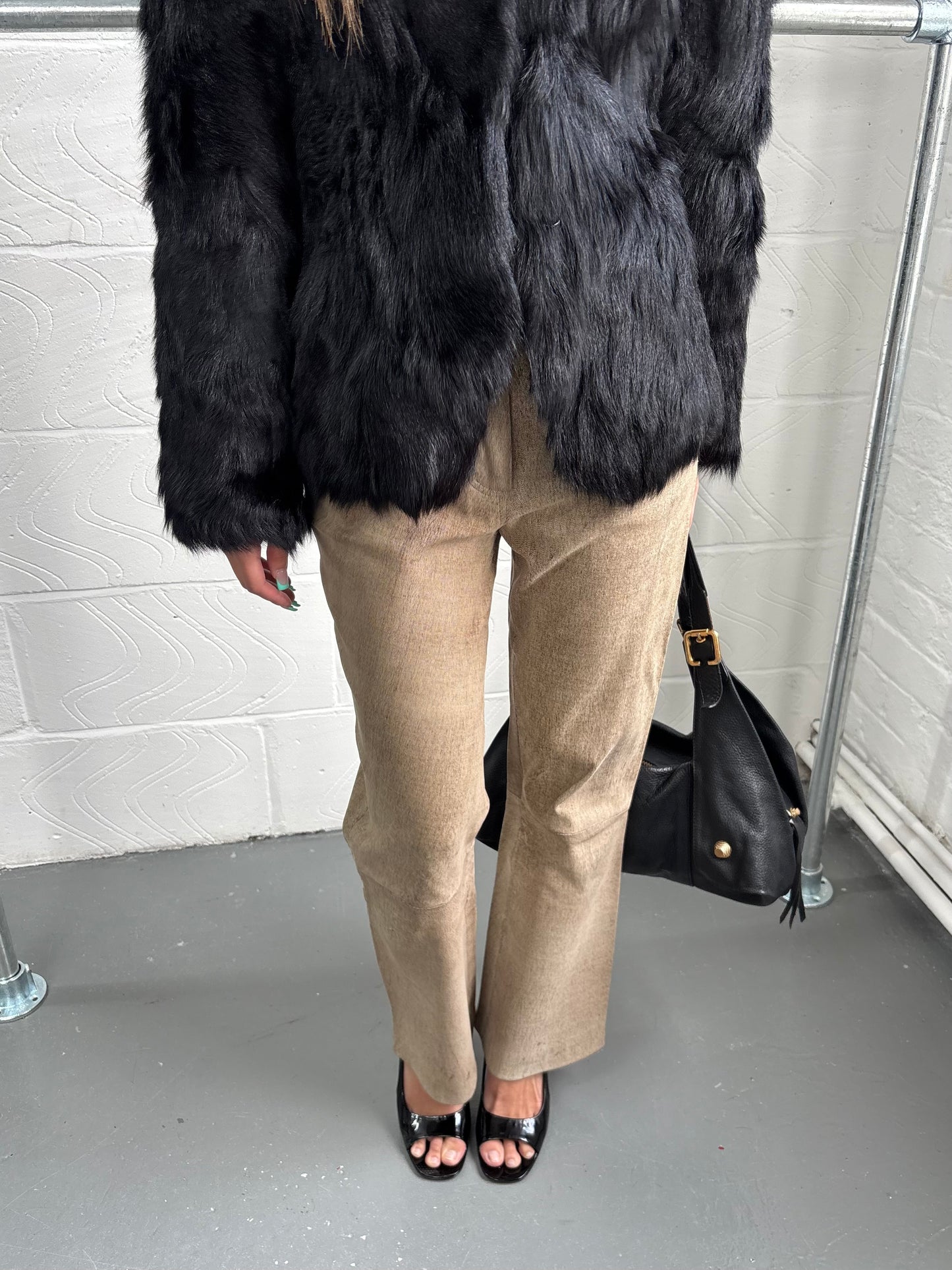 JITROIS LAMB SKIN LEATHER TROUSERS