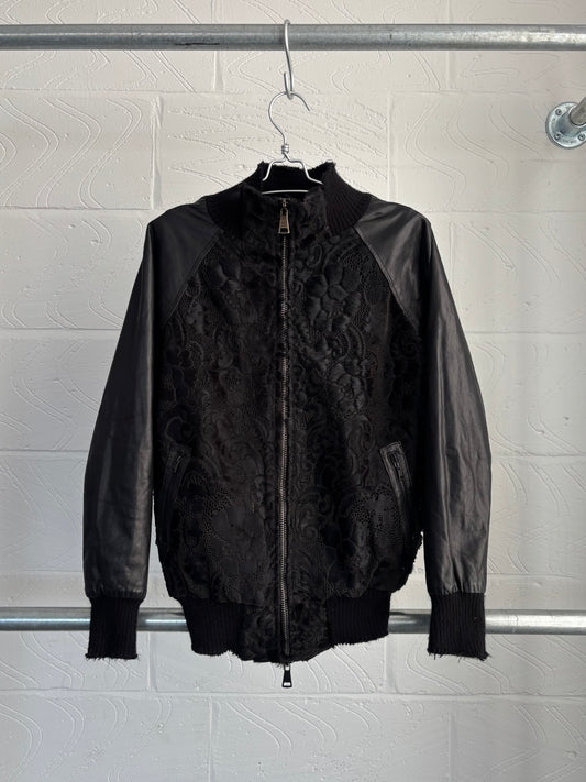 GIORGIO BRATO LEATHER PONY HAIR JACKET