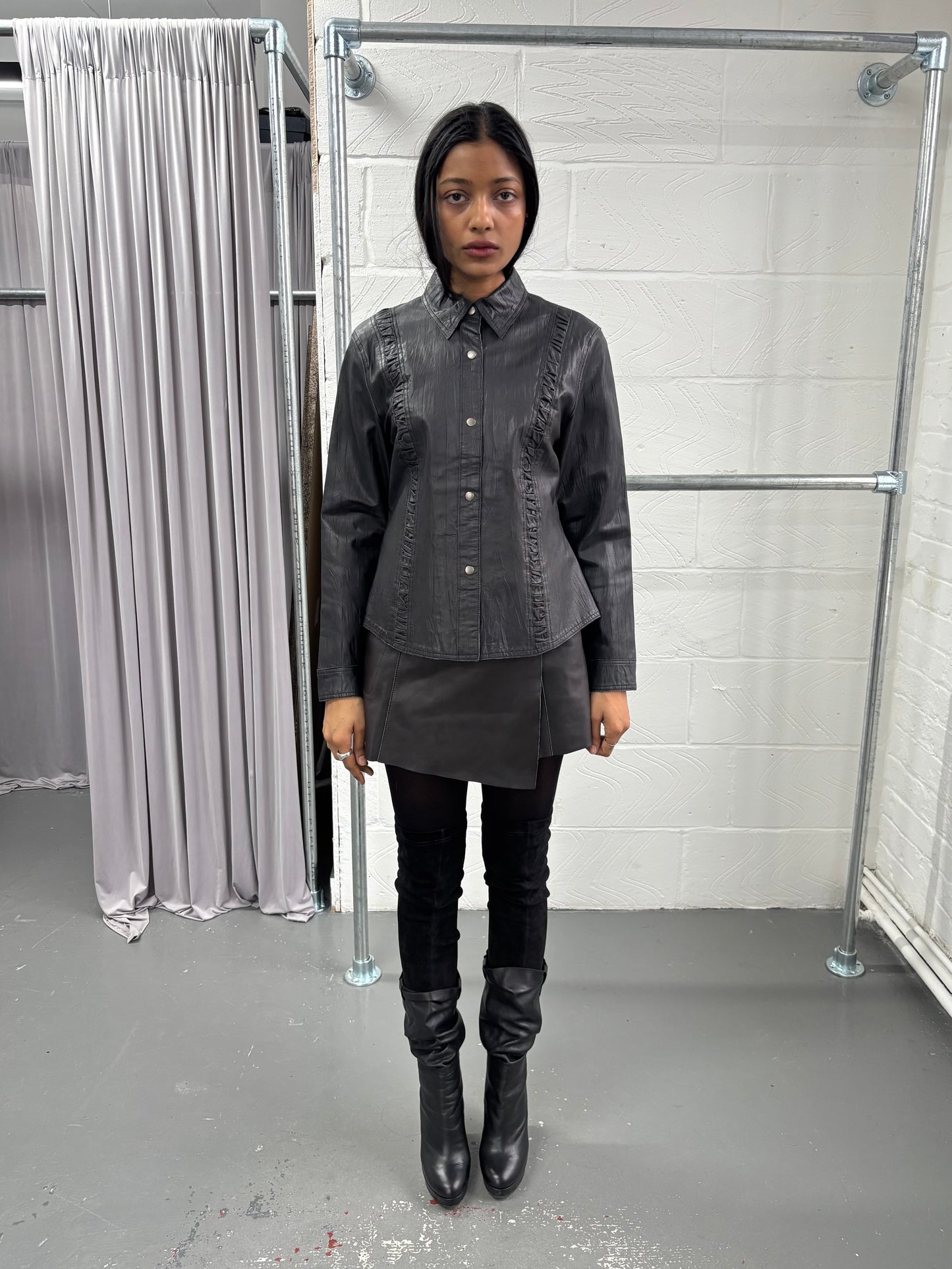 SHEEPSKIN LEATHER SHIRT