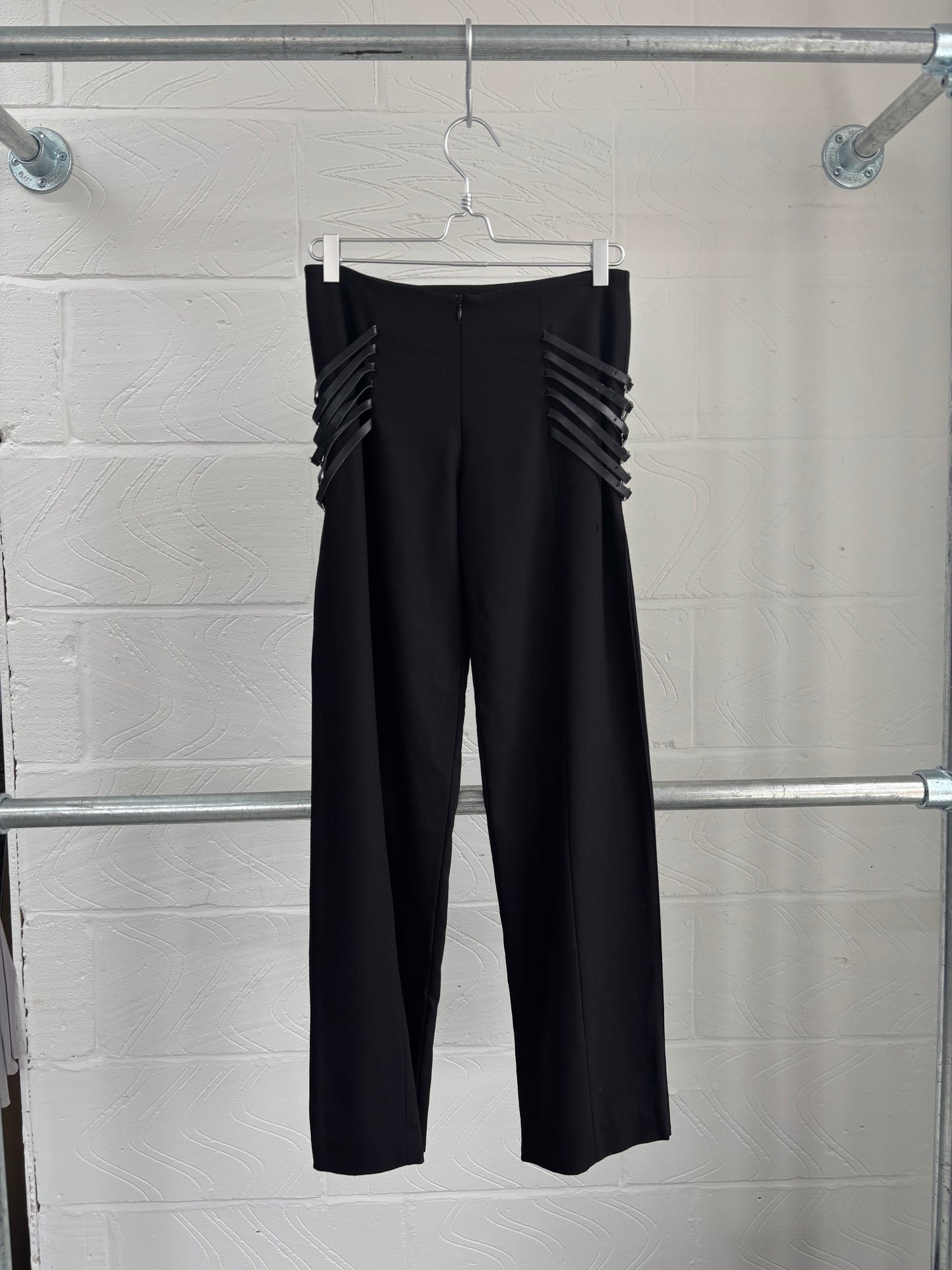 WOOL BLEND BUCKLE TROUSERS