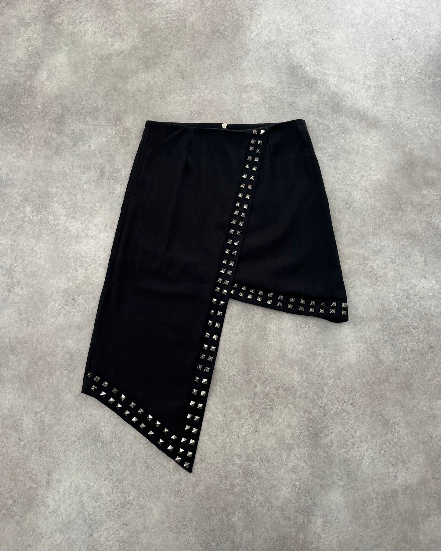 ASYMMETRIC SKIRT WITH STUDS