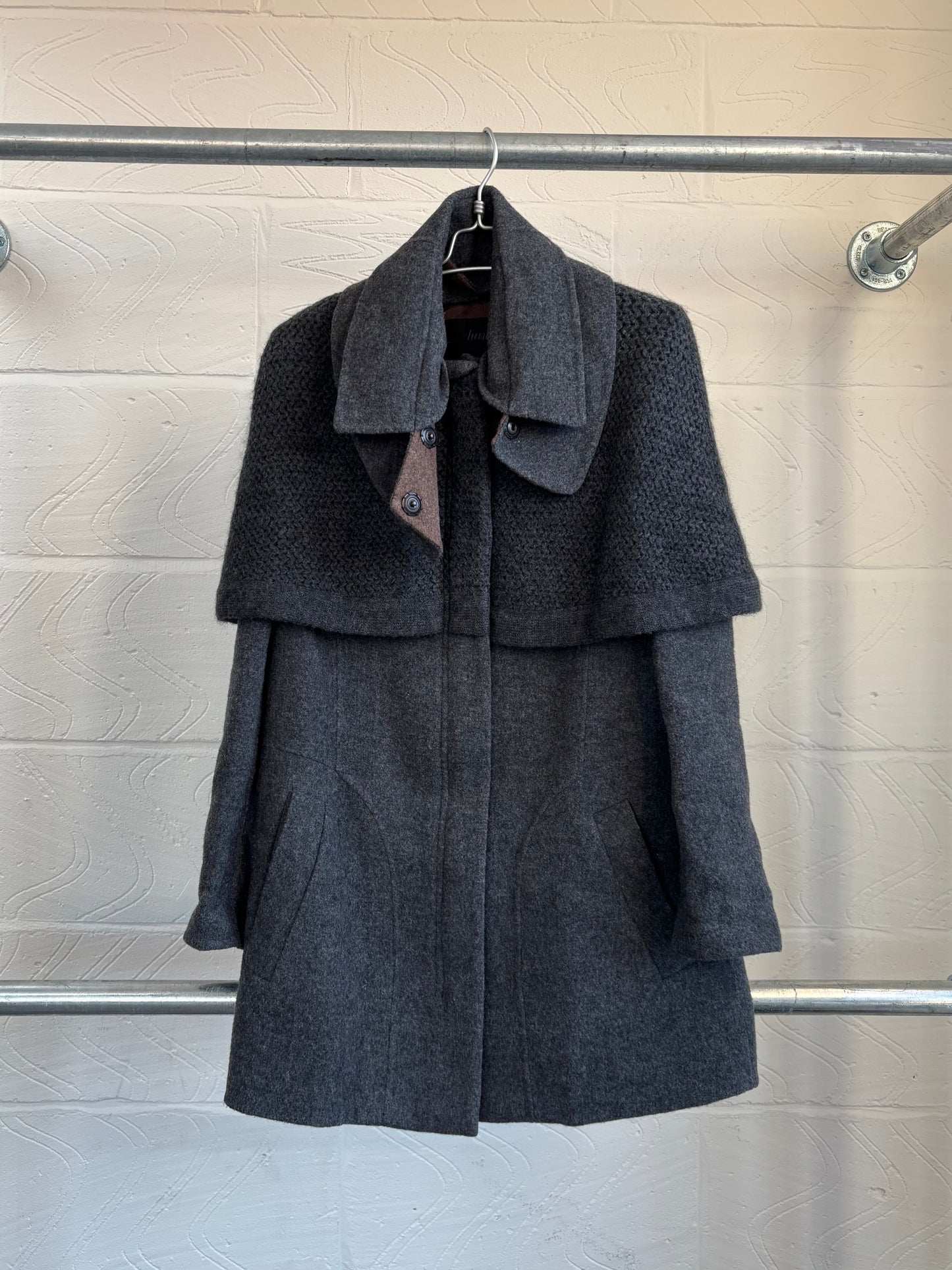 KOREAN WOOL LAYERED PEA COAT