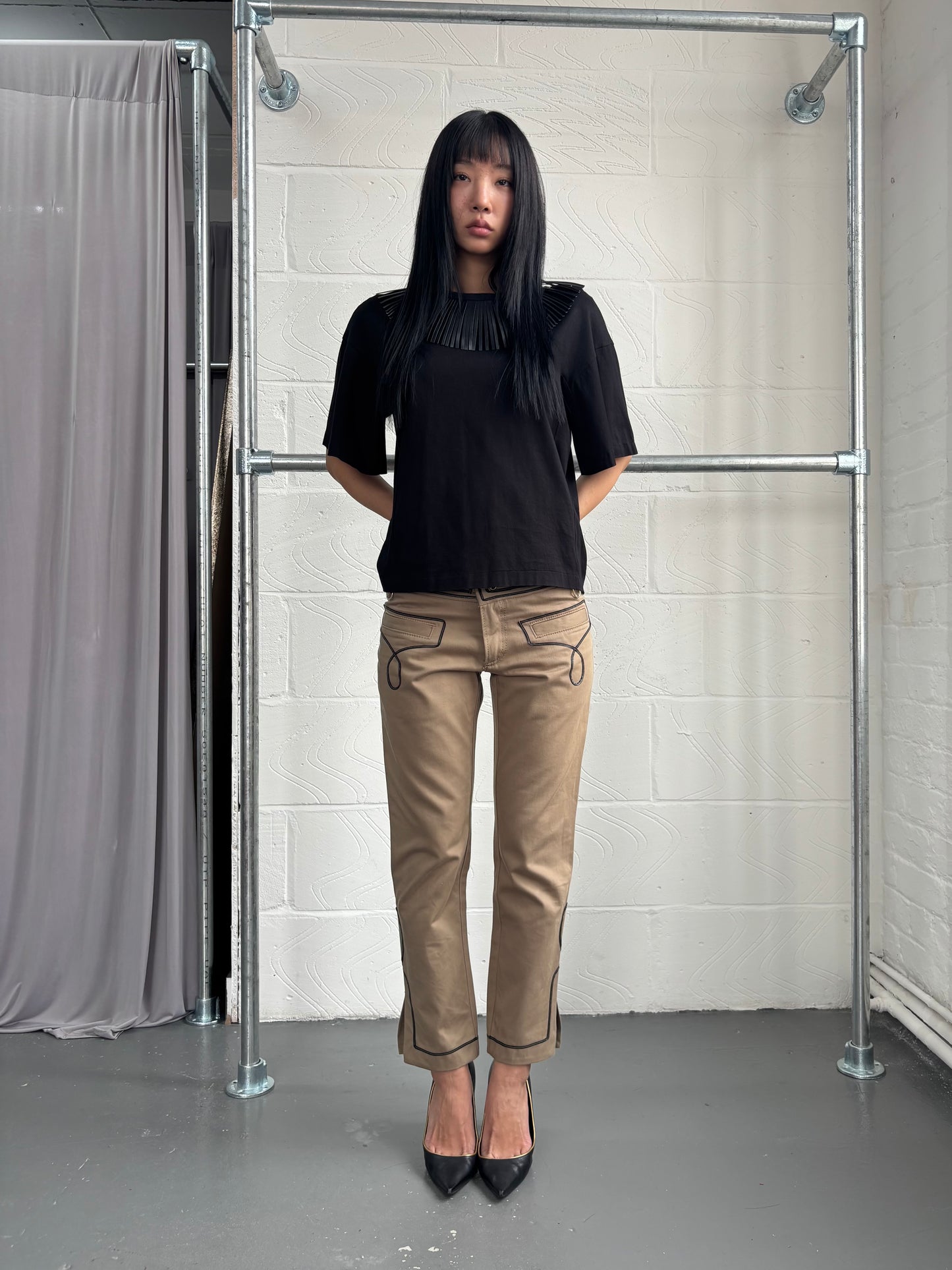 DSQUARED2 WESTERN CROPPED TROUSERS