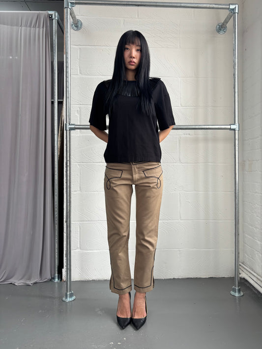 DSQUARED2 WESTERN CROPPED TROUSERS