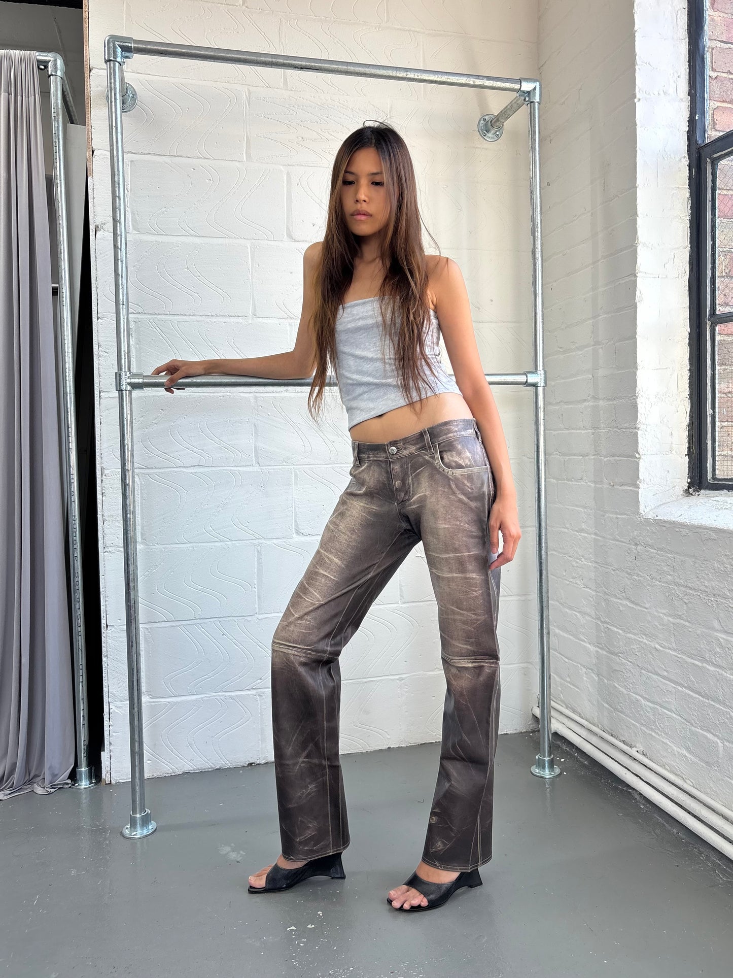 JITROIS LAMB LEATHER TROUSERS