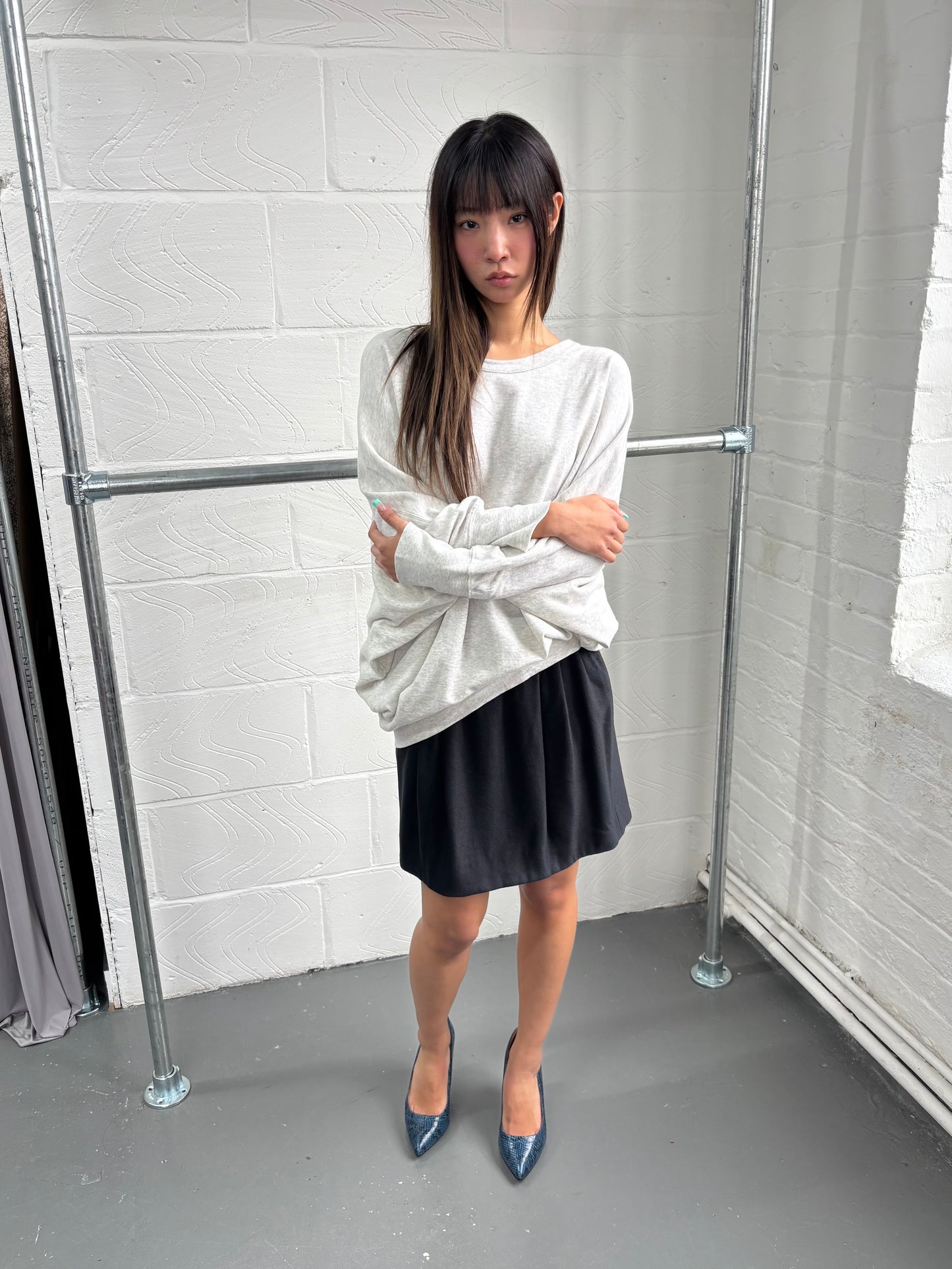 ZUCCA ASYMMETRIC JERSEY LONG SLEEVE