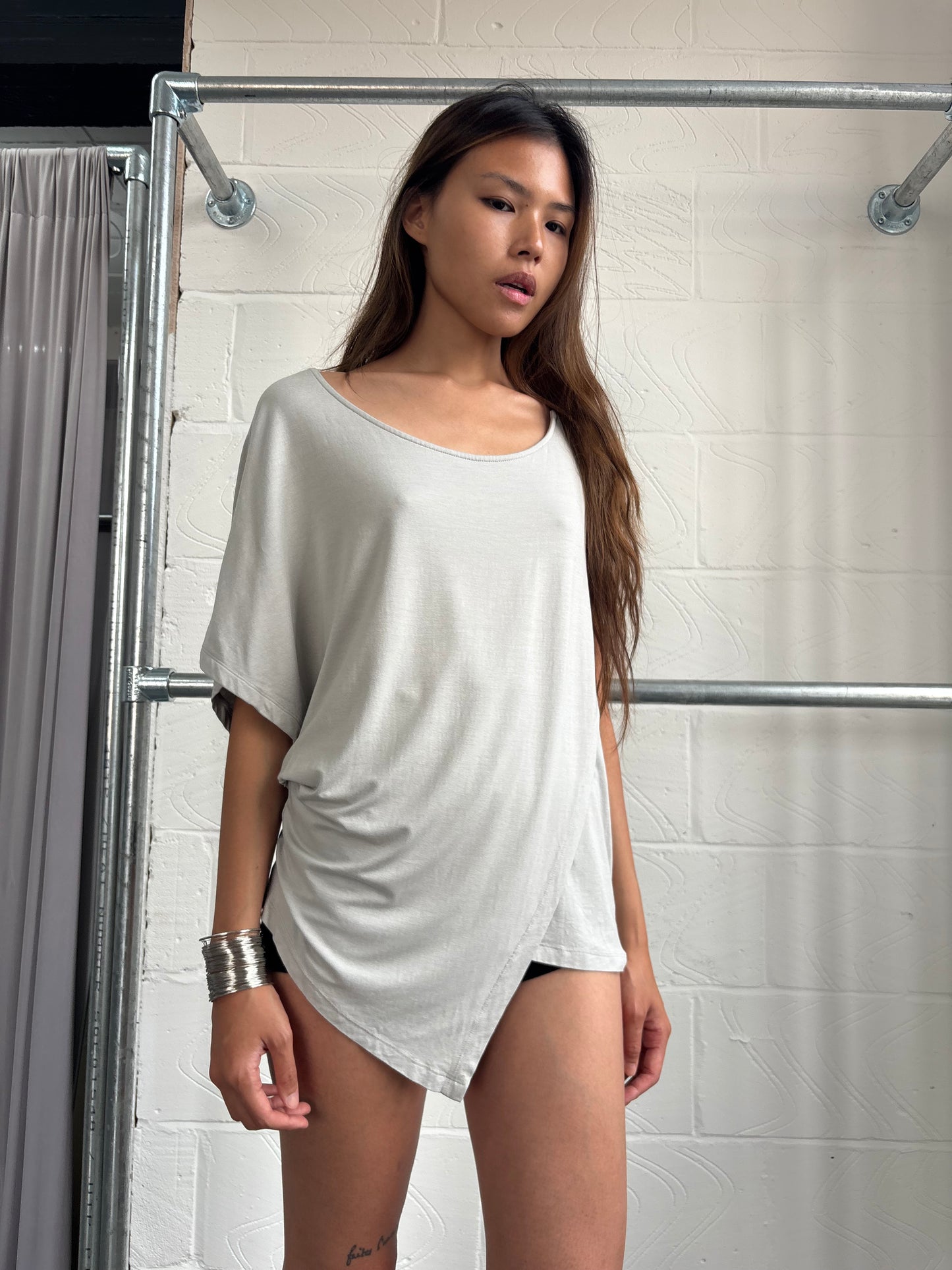 ASYMMETRIC JERSEY TOP