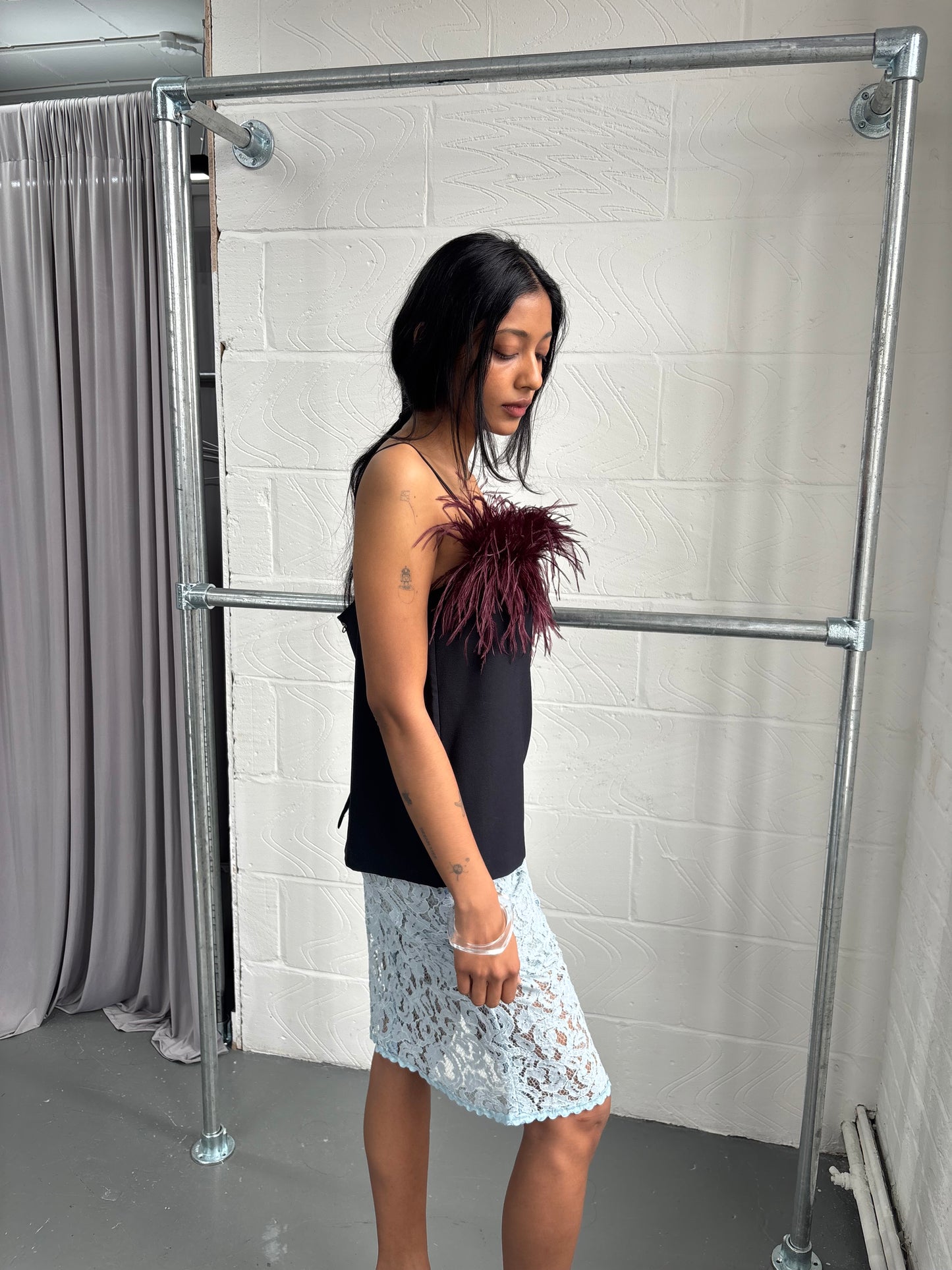 REAL FEATHER CAMI TOP