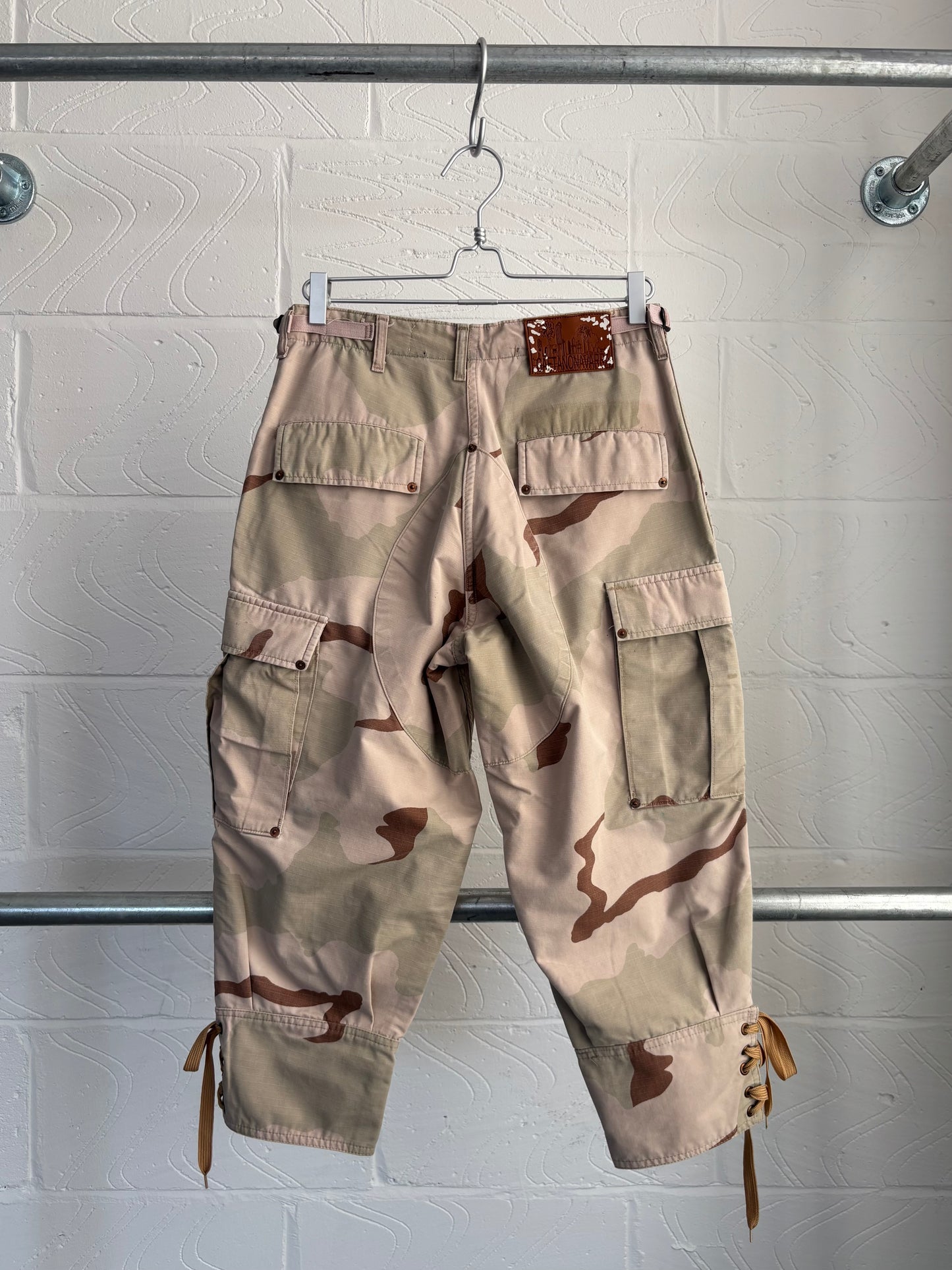 GAETANO NAVARRO CAMO CROPPED TROUSERS