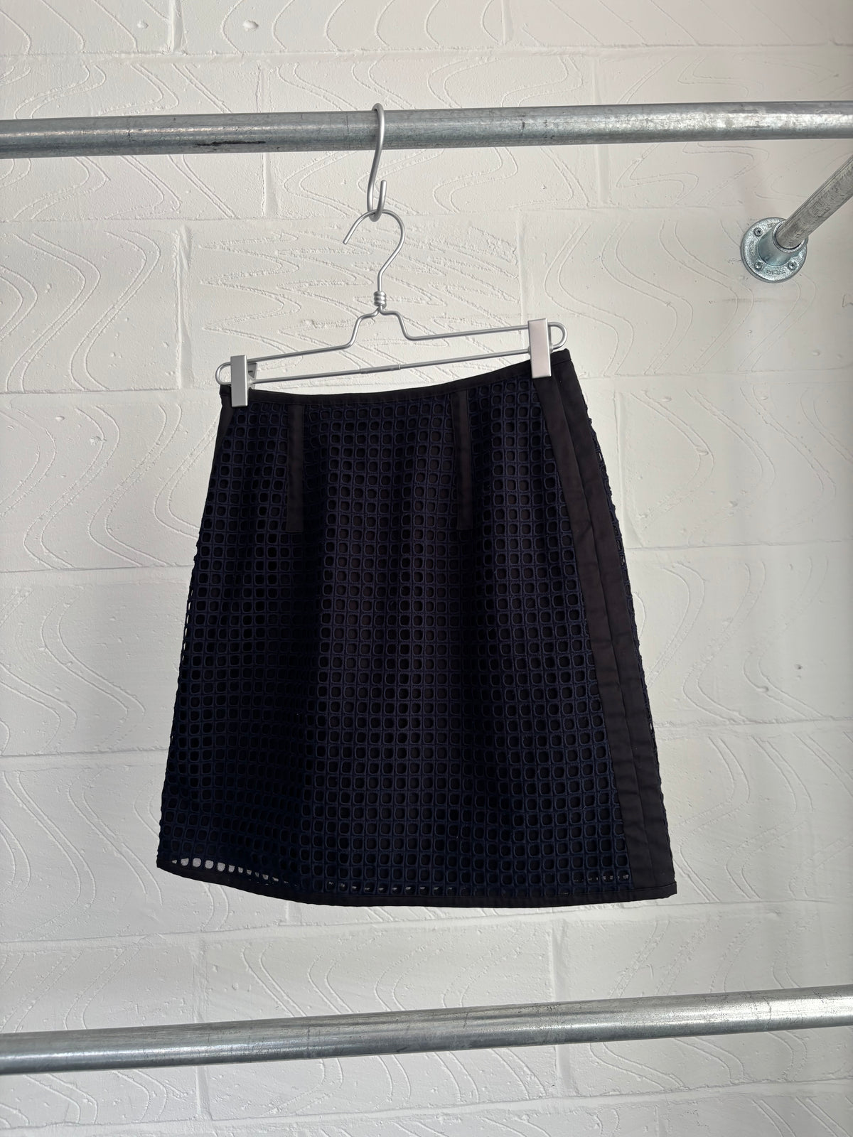 JAPANESE DESIGNER EMBELLISHED FAUX FEATHER SKIRT