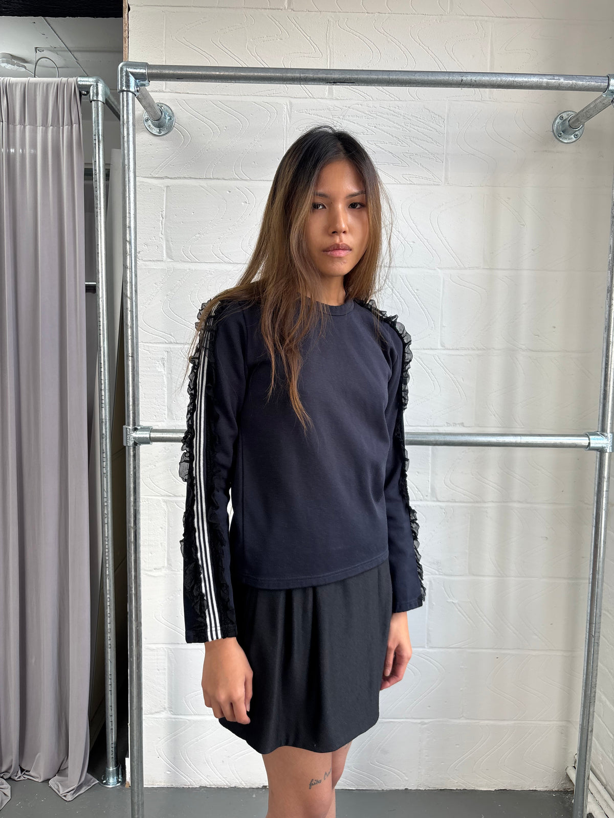 CDG SS2005 FRILLY SLEEVE SWEATSHIRT