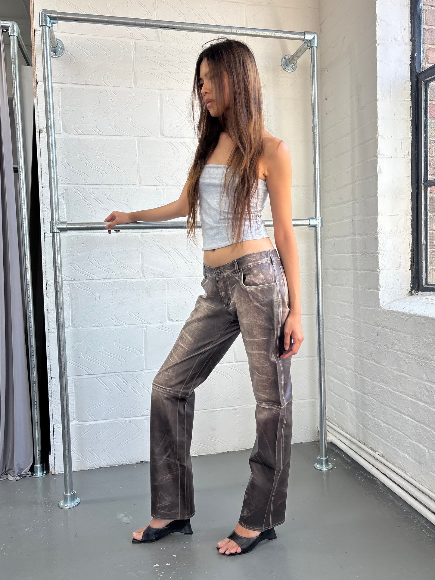 JITROIS LAMB LEATHER TROUSERS