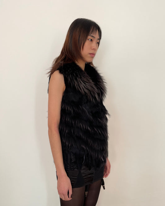 VINTAGE REAL FUR GILET