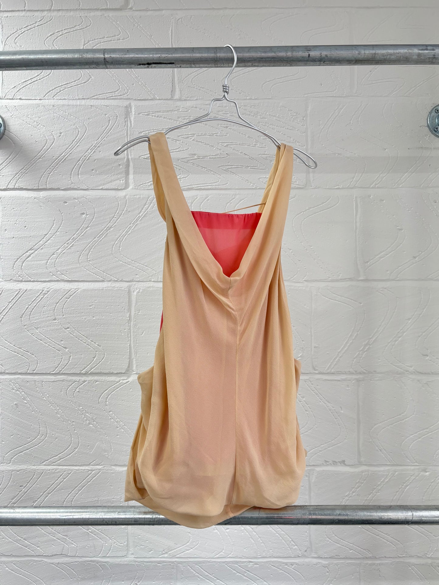 SILK LAYERED DRAPE VEST