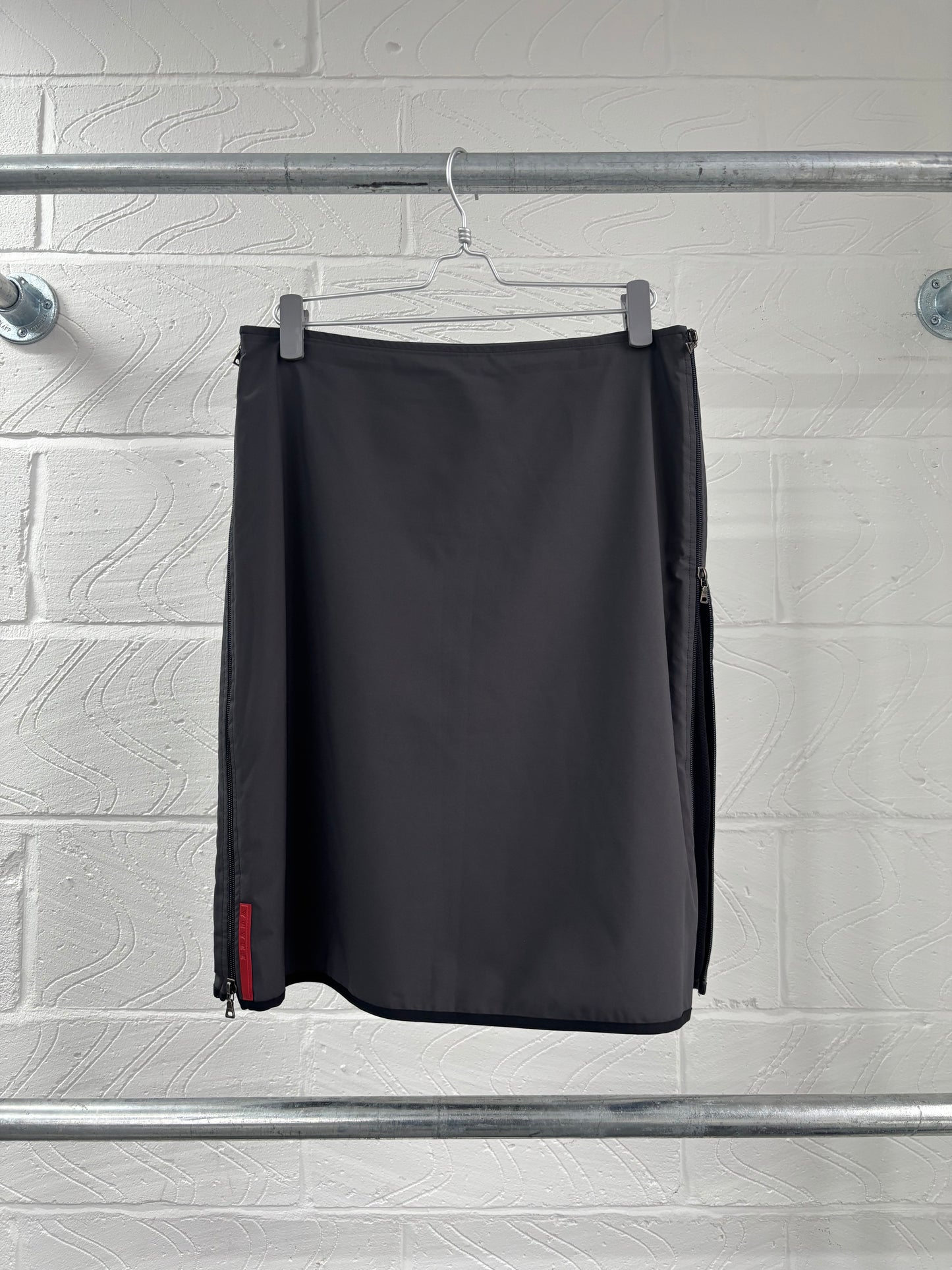 PRADA SPORT ZIP DETAIL SKIRT