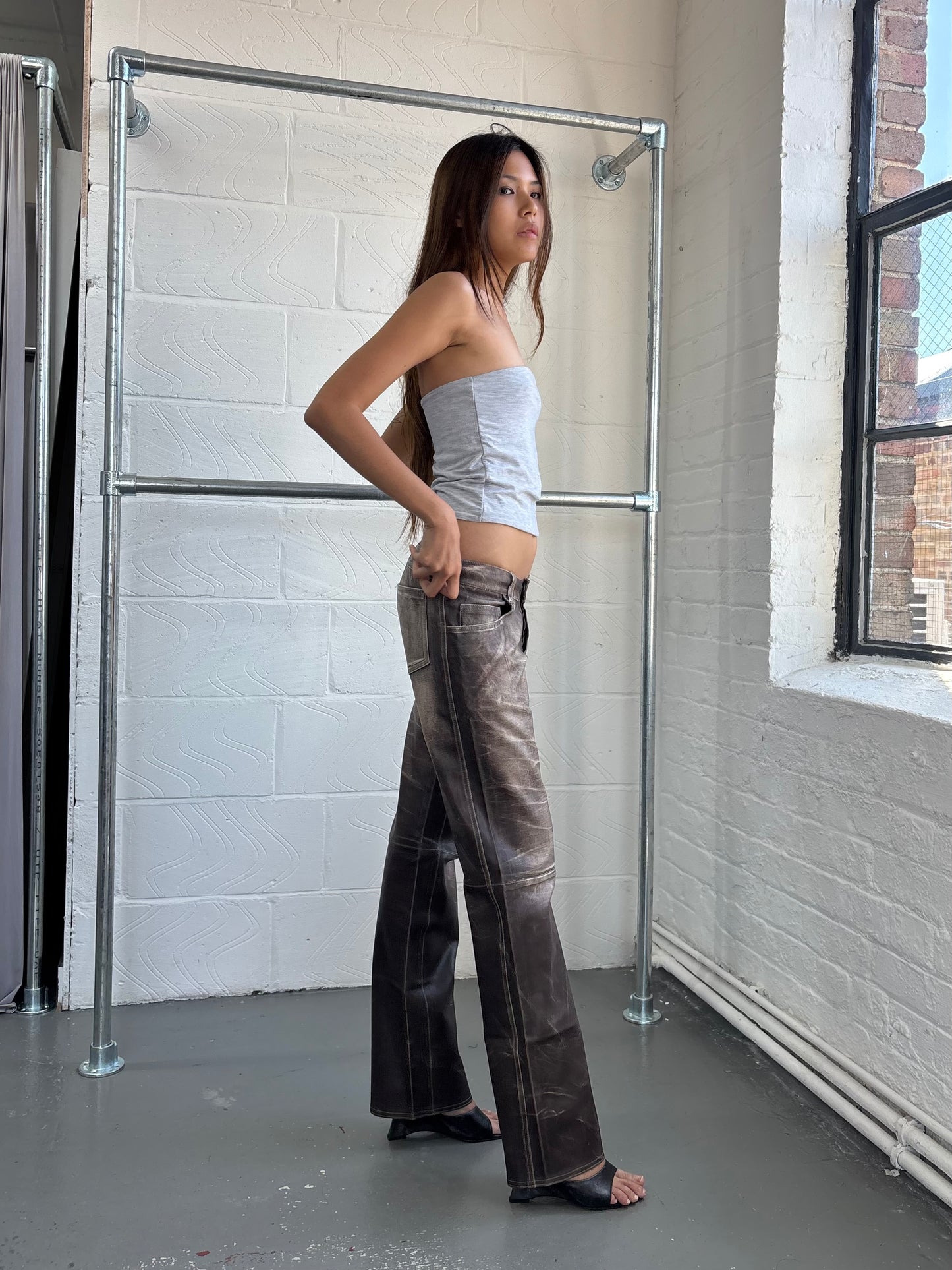 JITROIS LAMB LEATHER TROUSERS