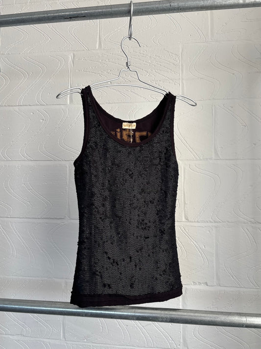 SEQUIN FRONT DECONSTRUCTED VEST