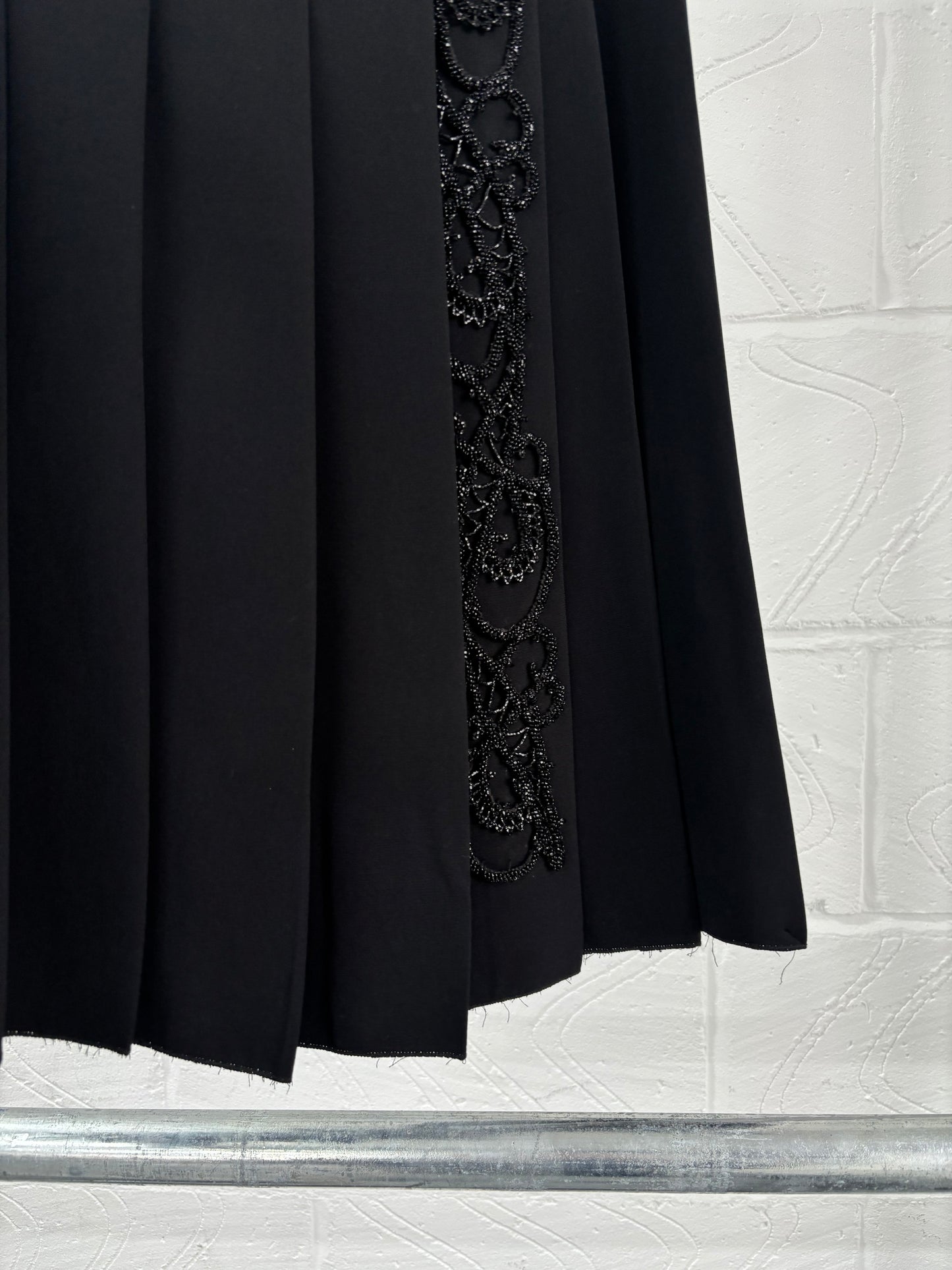 PRADA EMBELLISHED PLEATED SKIRT