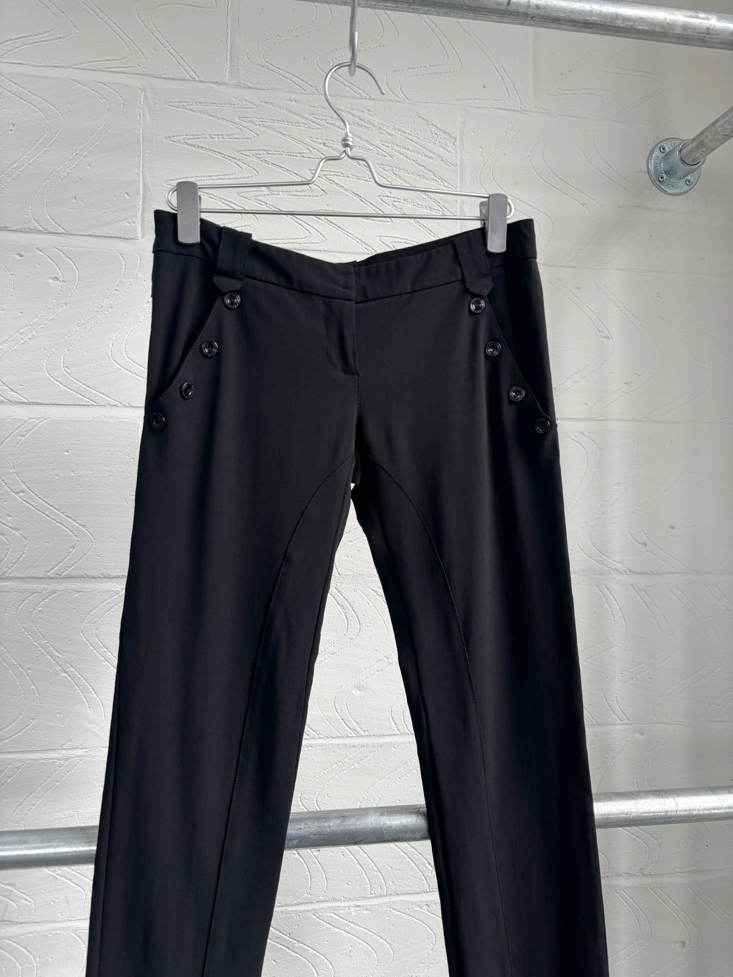 PATRIZIA PEPE BUTTON DETAIL TROUSERS