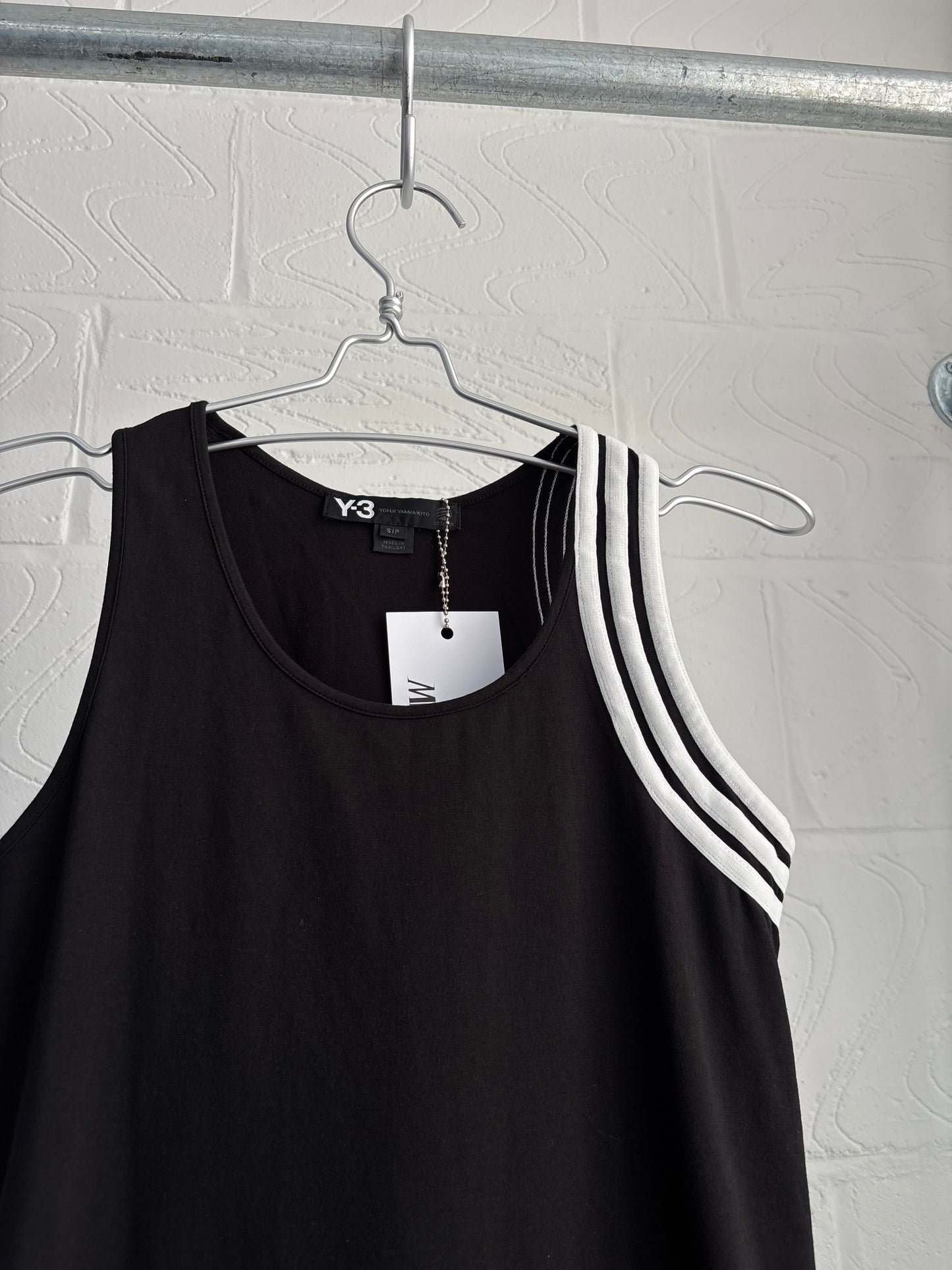 Y-3 2008 BLACK 3 STRIPE TANK