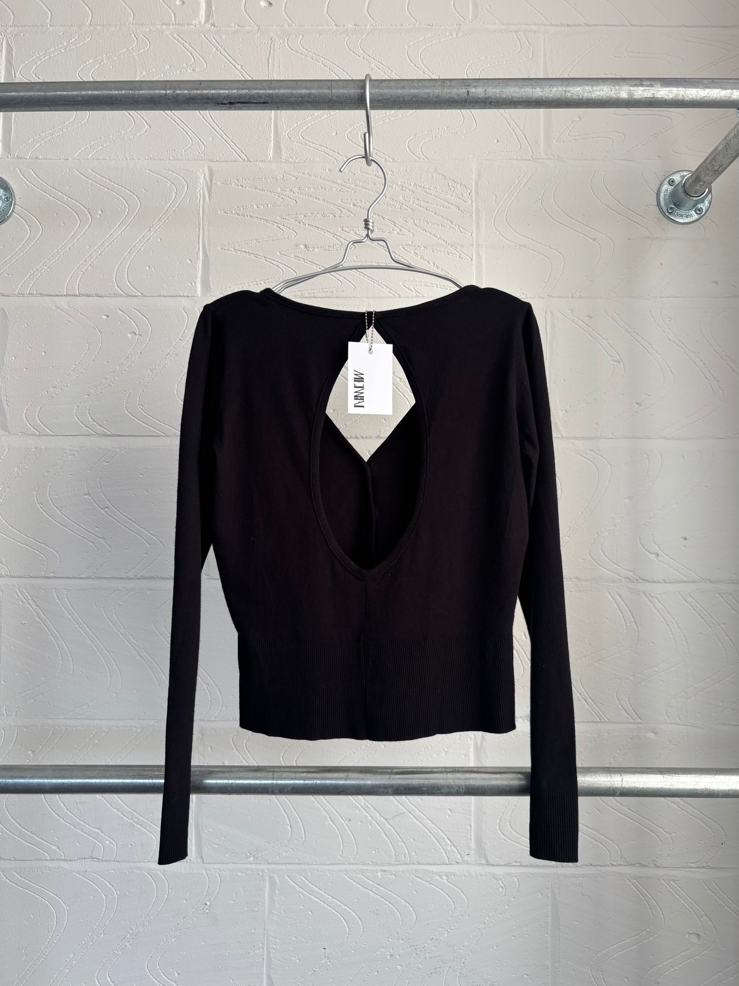 EXPOSED BACK CARDIGAN