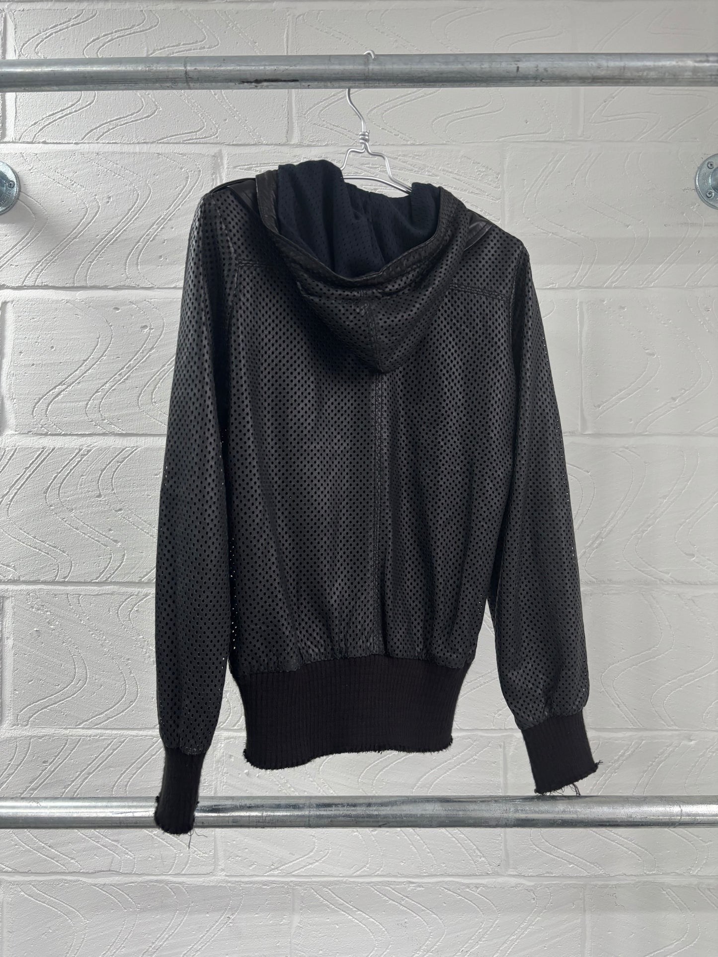 GIORGIO BRATO PERFORATED LEATHER JACKET