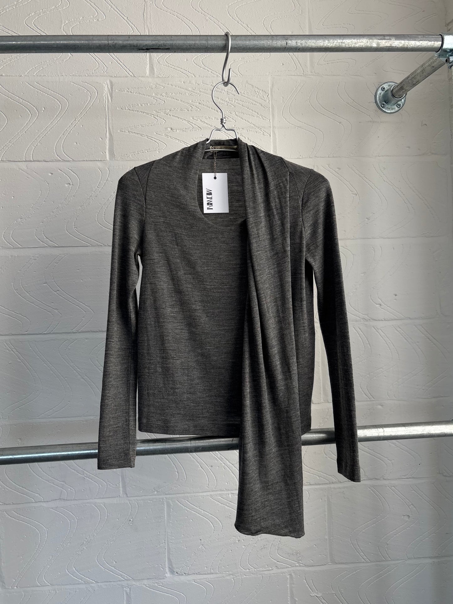 BALENCIAGA 2011 VIRGIN WOOL DRAPE JUMPER