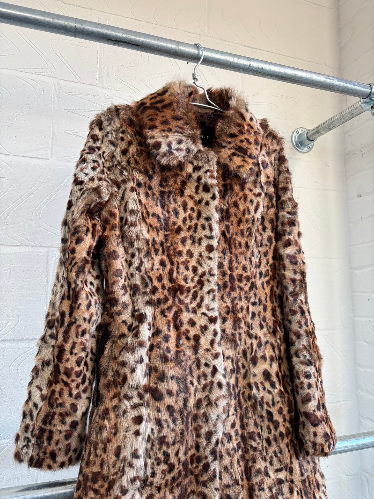 GOAT FUR CHEETAH PRINT COAT