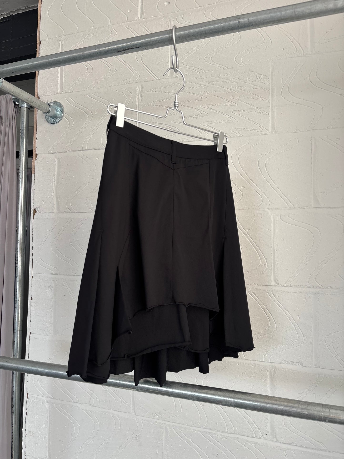 MARITHE FRANCOIS GIRBAUD A-LINE DECONSTRUCTED SKIRT