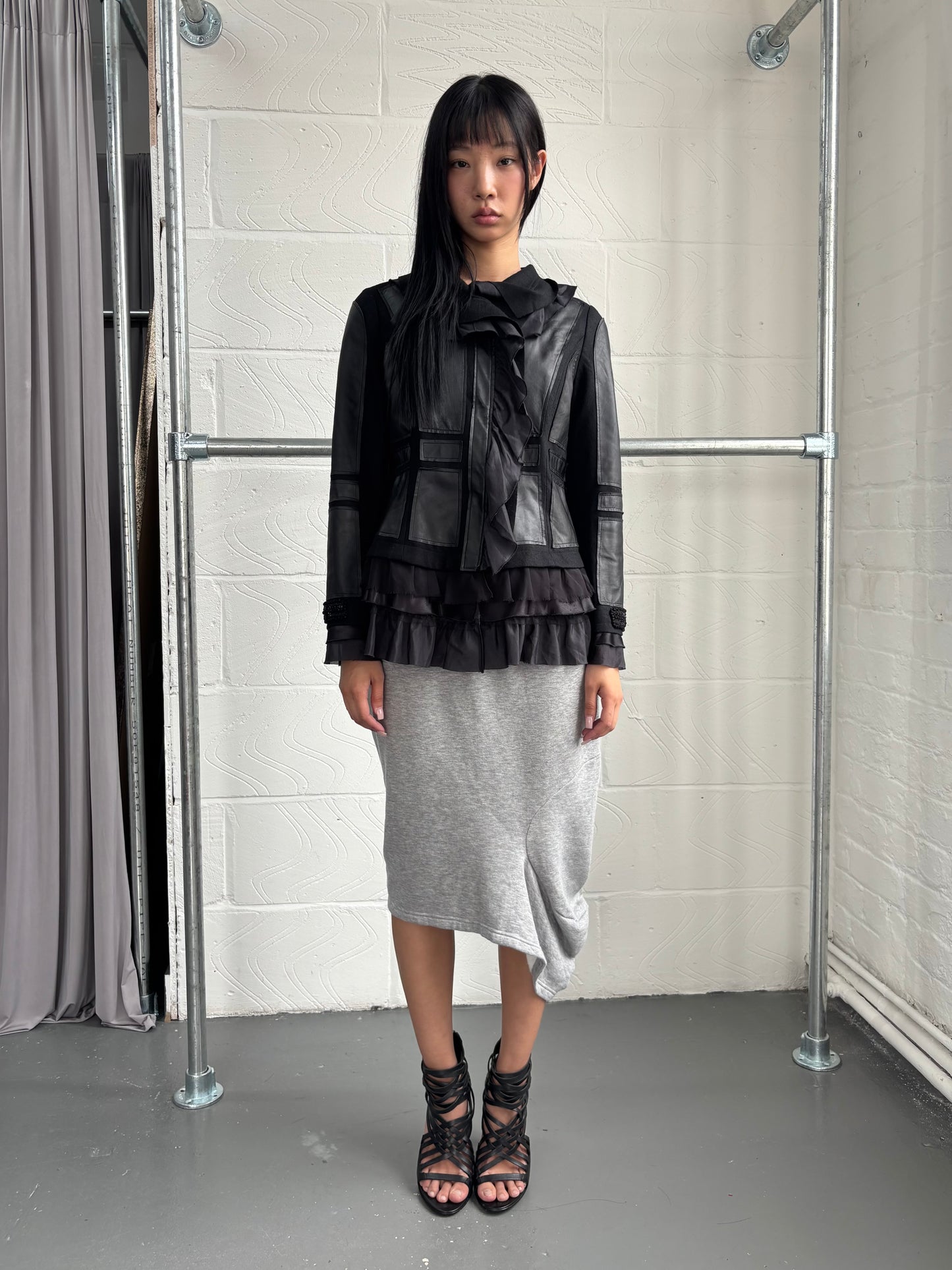 ZUCCA DEFORMED JERSEY SKIRT