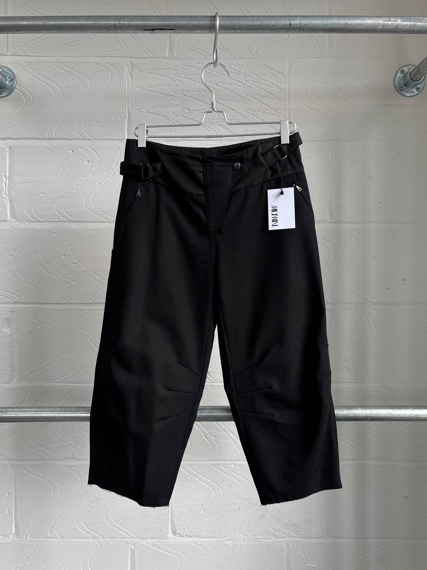 PRADA SPORT WOOL CROPPED TROUSERS