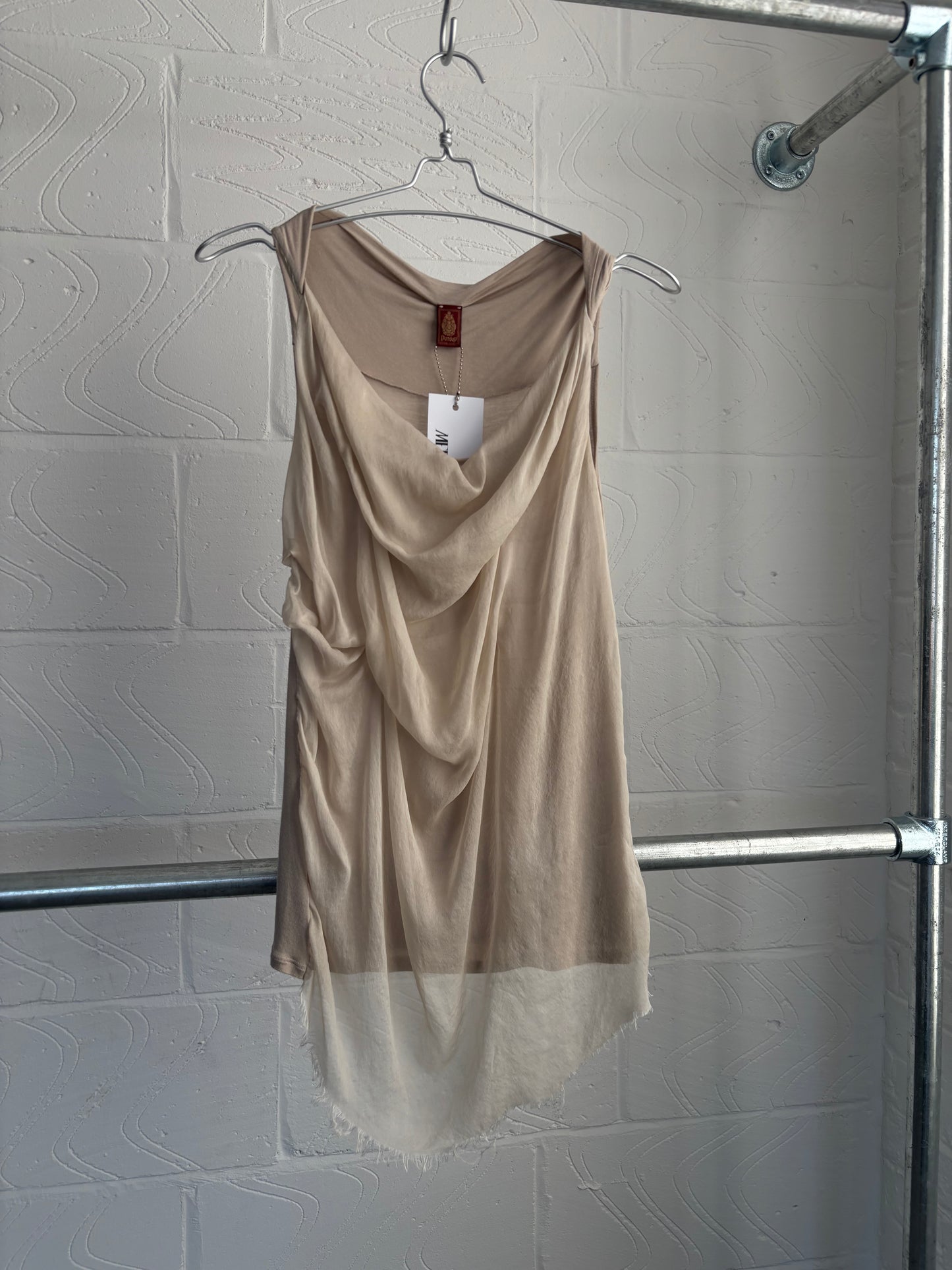 ITALIAN DRAPE SILK TANK