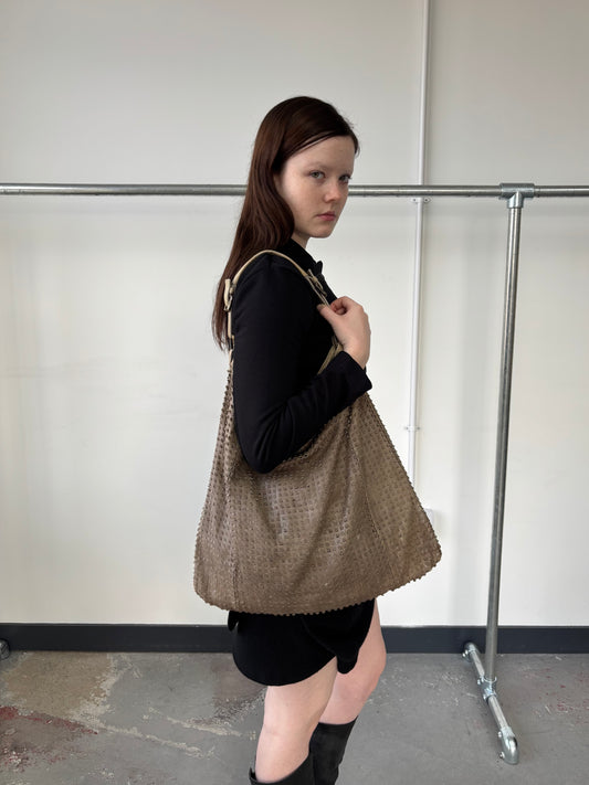 LEATHER LASER CUT BAG