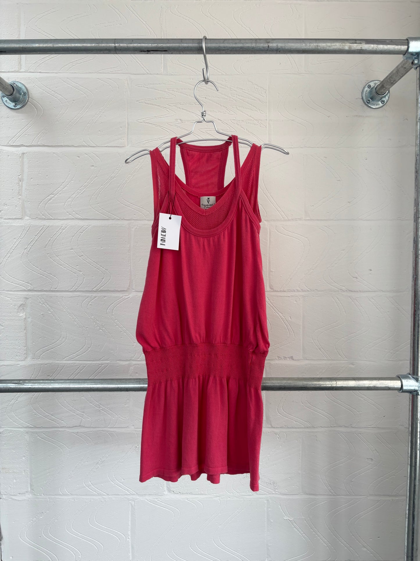 PATRIZIA PEPE DOUBLE LAYER JERSEY DRESS