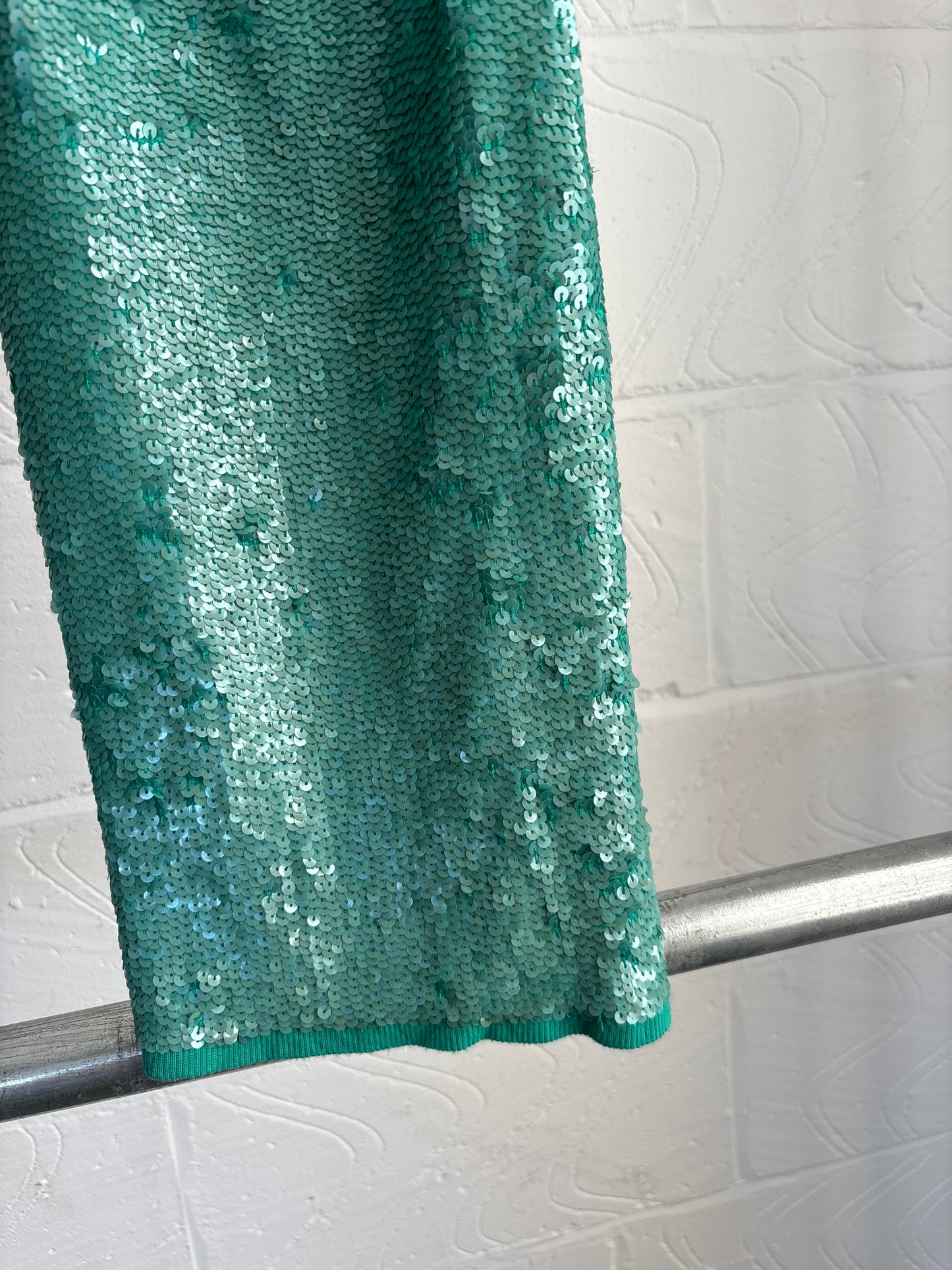 TEAL SEQUIN TOP