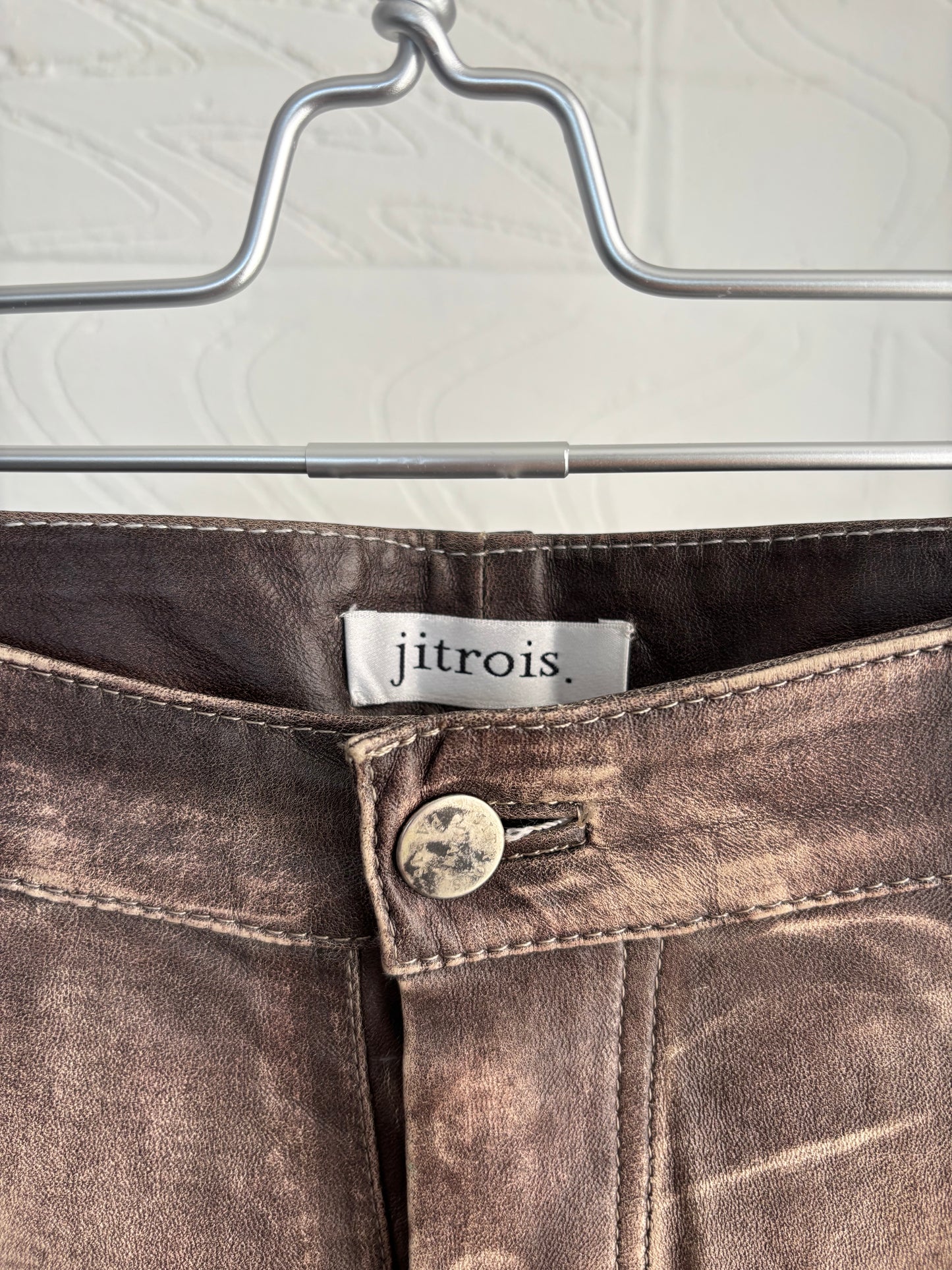 JITROIS LAMB LEATHER TROUSERS