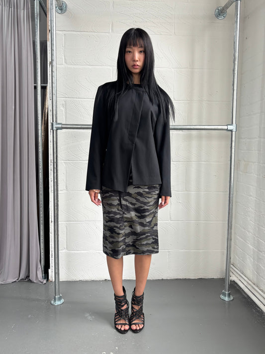 JAPANESE DESIGNER CAMO SKIRT