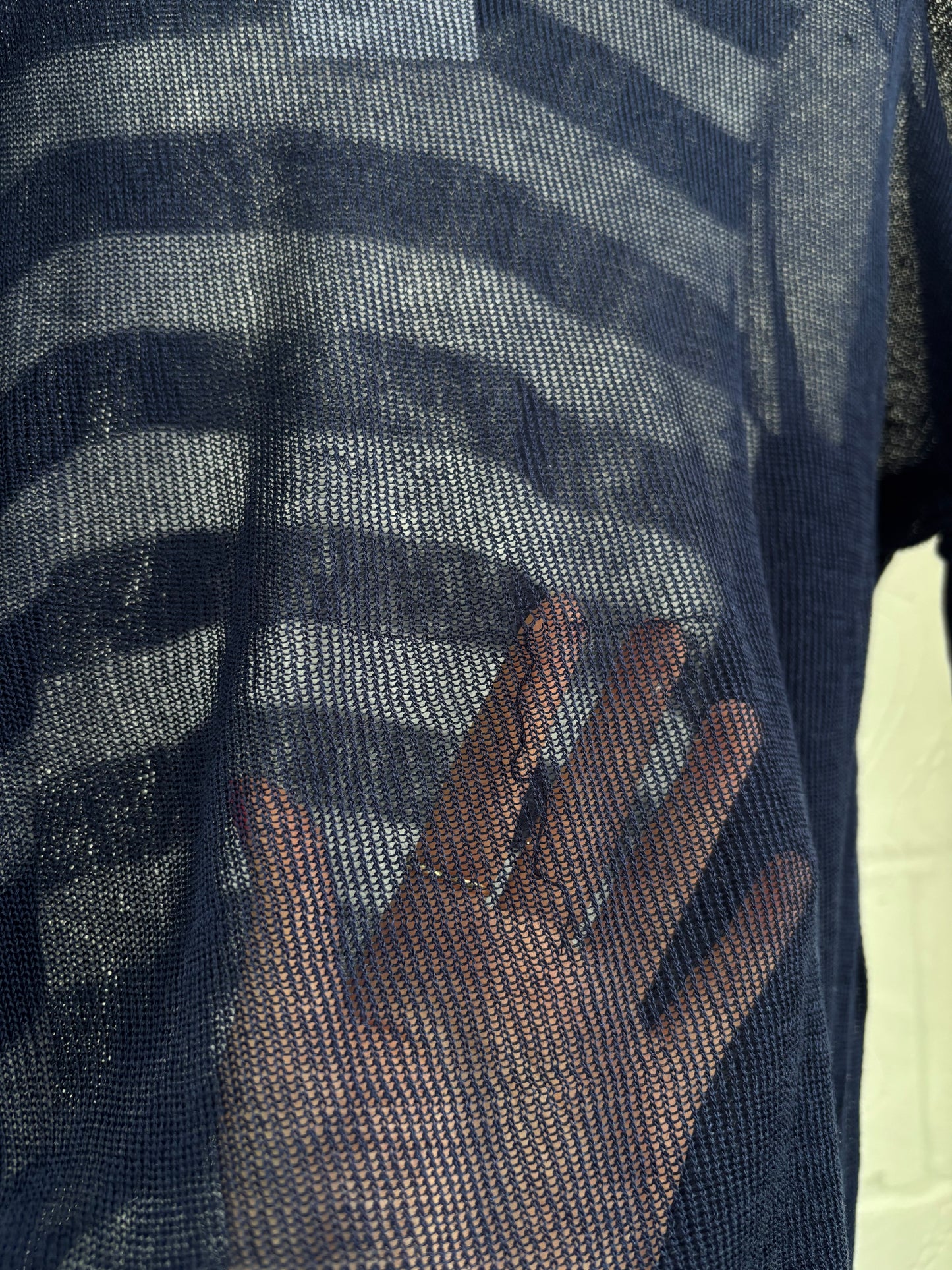 JUNYA WATANABE STRIPE SHEER KNIT