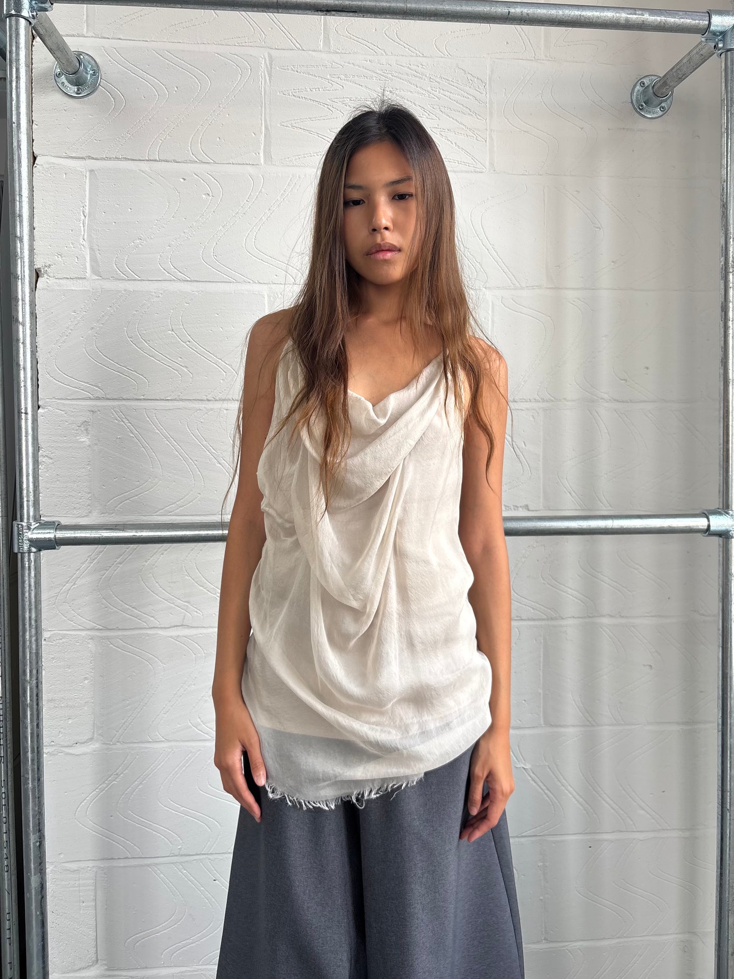 ITALIAN DRAPE SILK TANK
